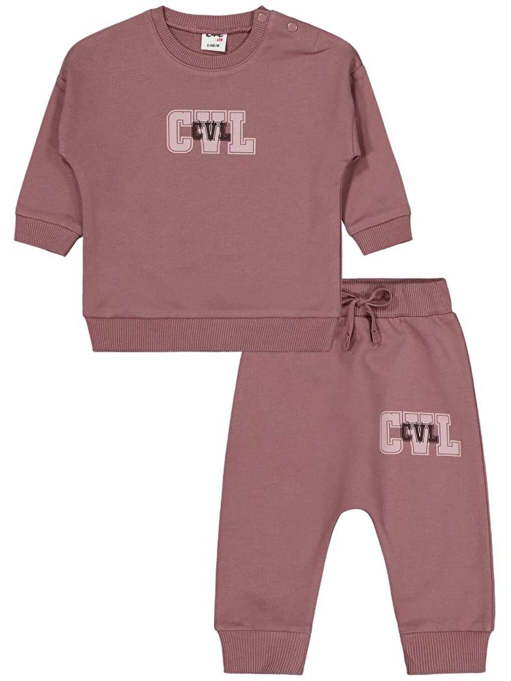 Kahverengi Baby Cvl Baskılı 6-18 Ay Takım-1