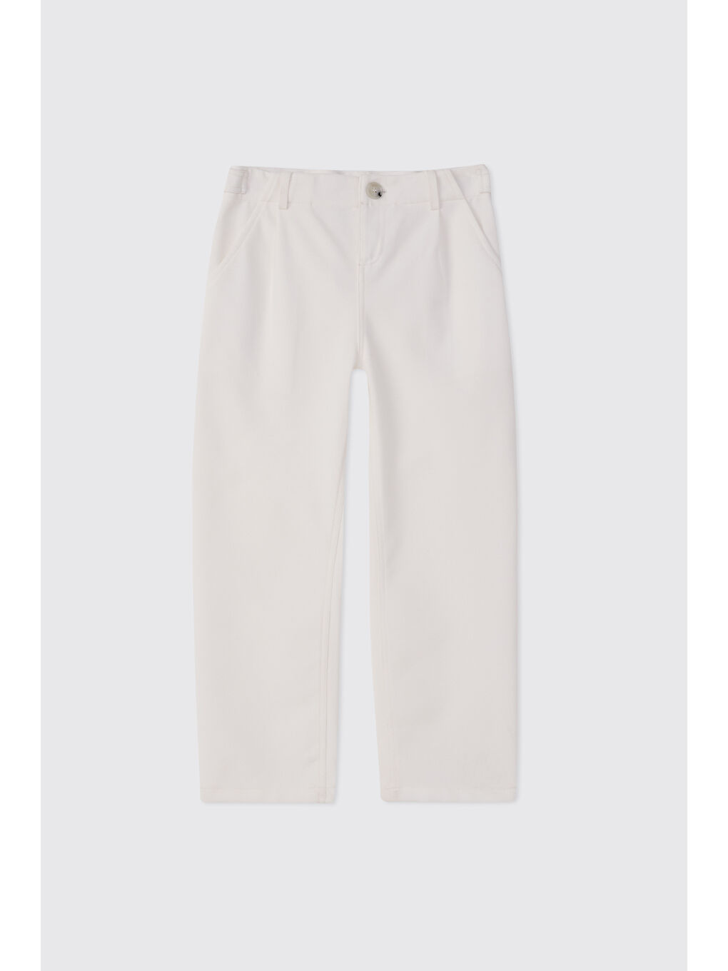 Erkek Çocuk Örme Beyaz Pantolon