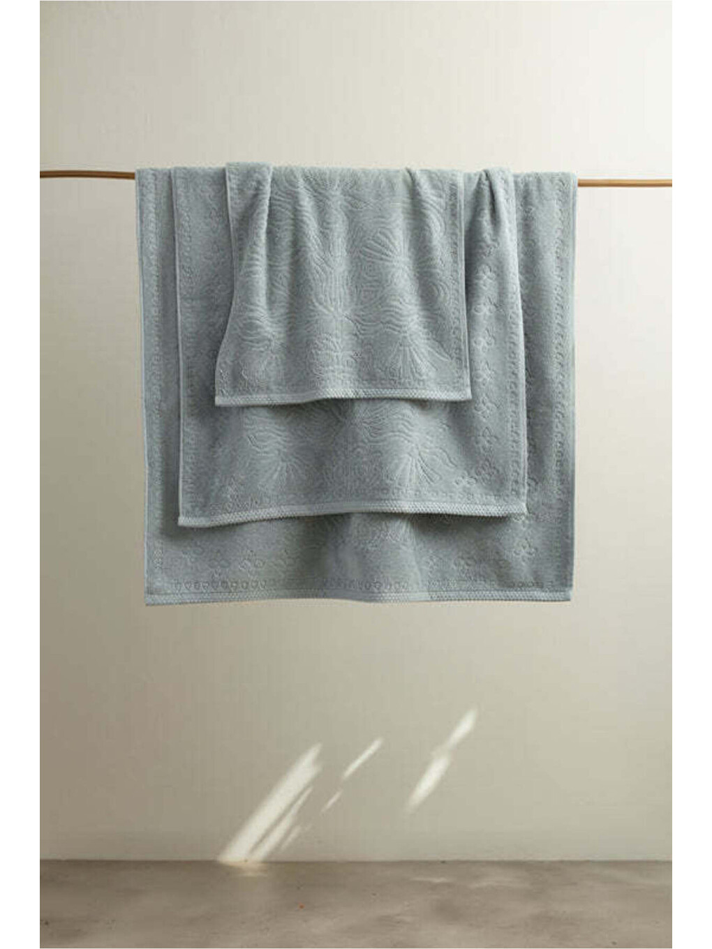 Mavi Liana %100 Pamuk Havlu 50x90 Cm Sea Mist-2