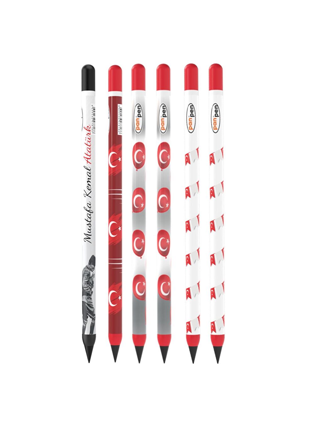 Panpen Türkiye Serisi Bitmeyen Kartuş Kurşun Kalem (PAN718) 6 Adet