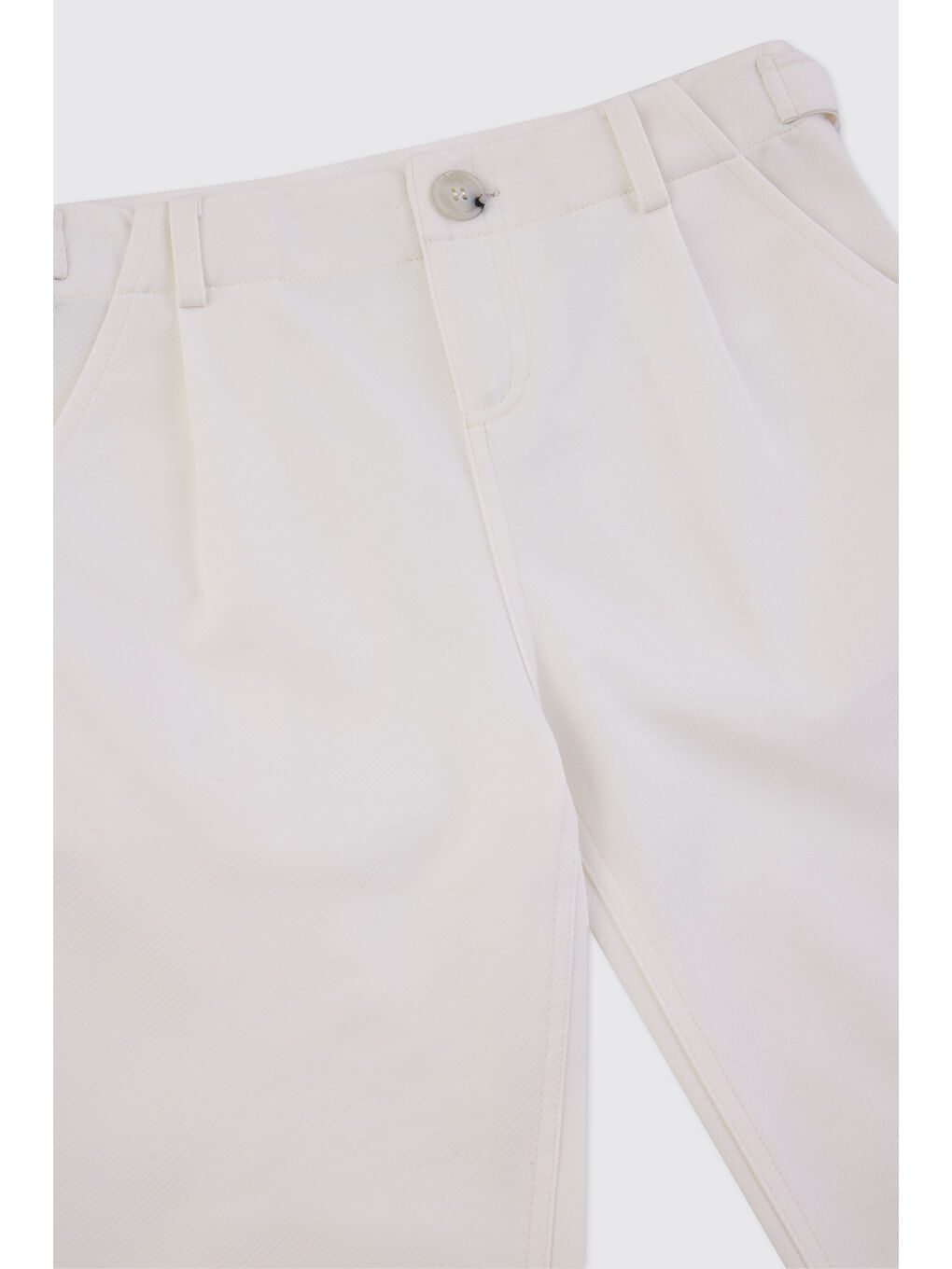 Erkek Çocuk Örme Beyaz Pantolon-2