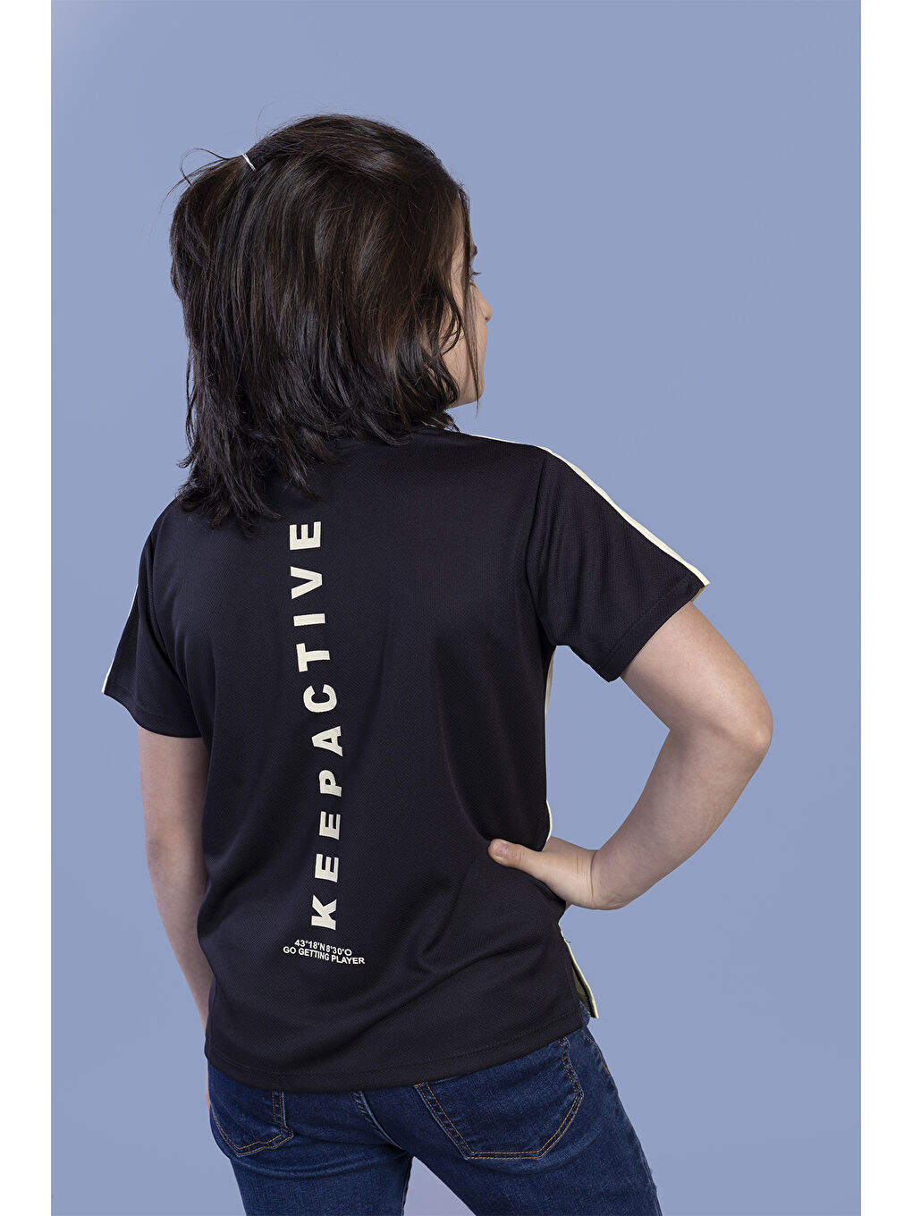 Sarı Erkek Çocuk İki Renkli Baskılı Tişört-1