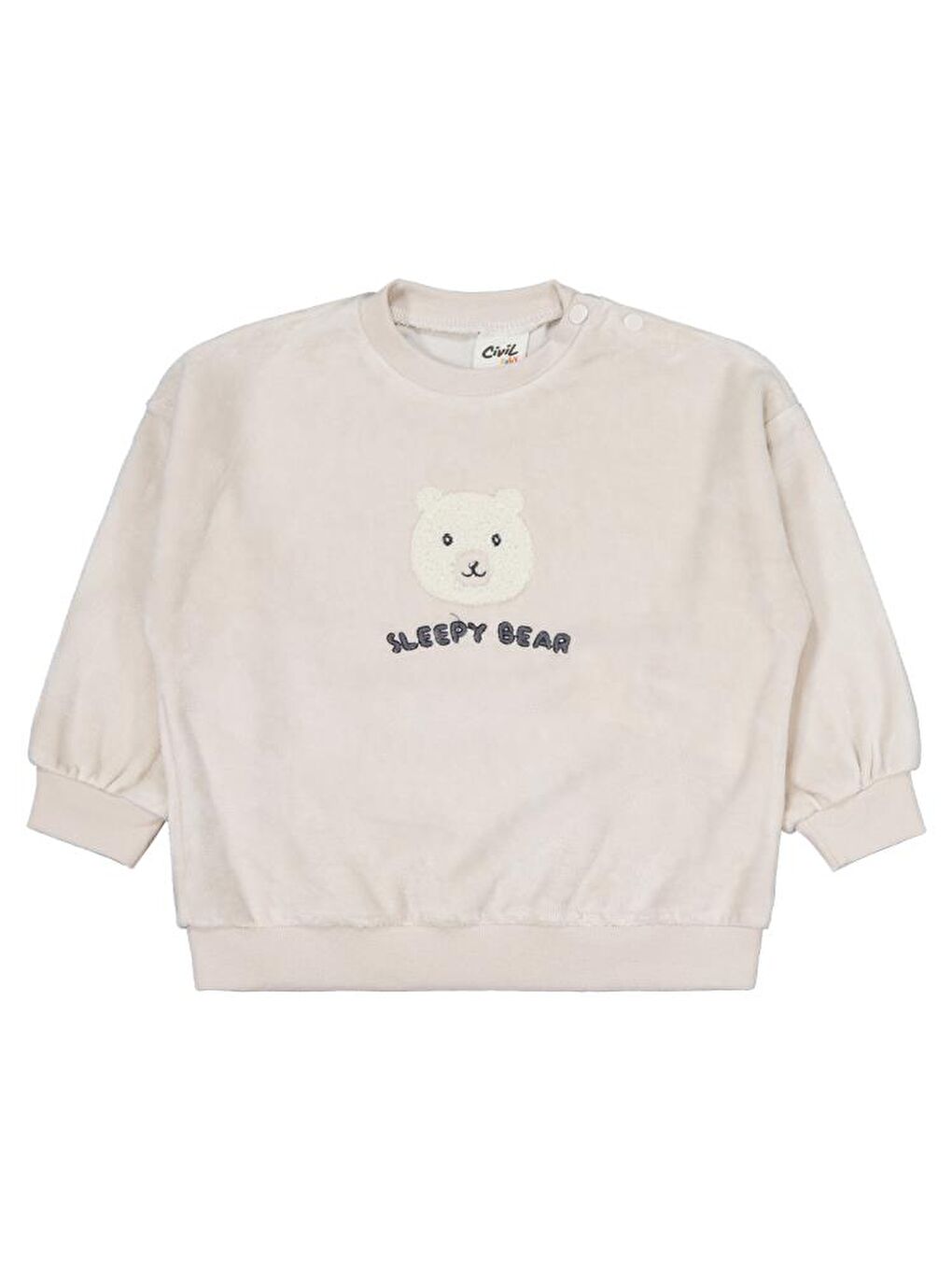 Bej Baby Sleepy Bear Ayıcık Nakışlı 6-18 Ay Takım-2