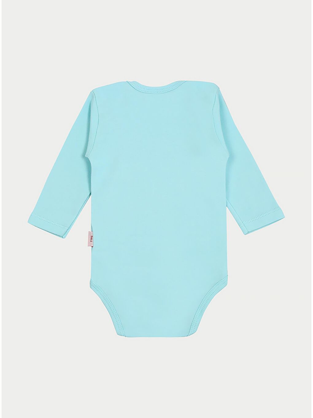 Yeşil Çıtçıtlı Bebek Body Zıbın Uzun Kollu Pamuklu Mint-1