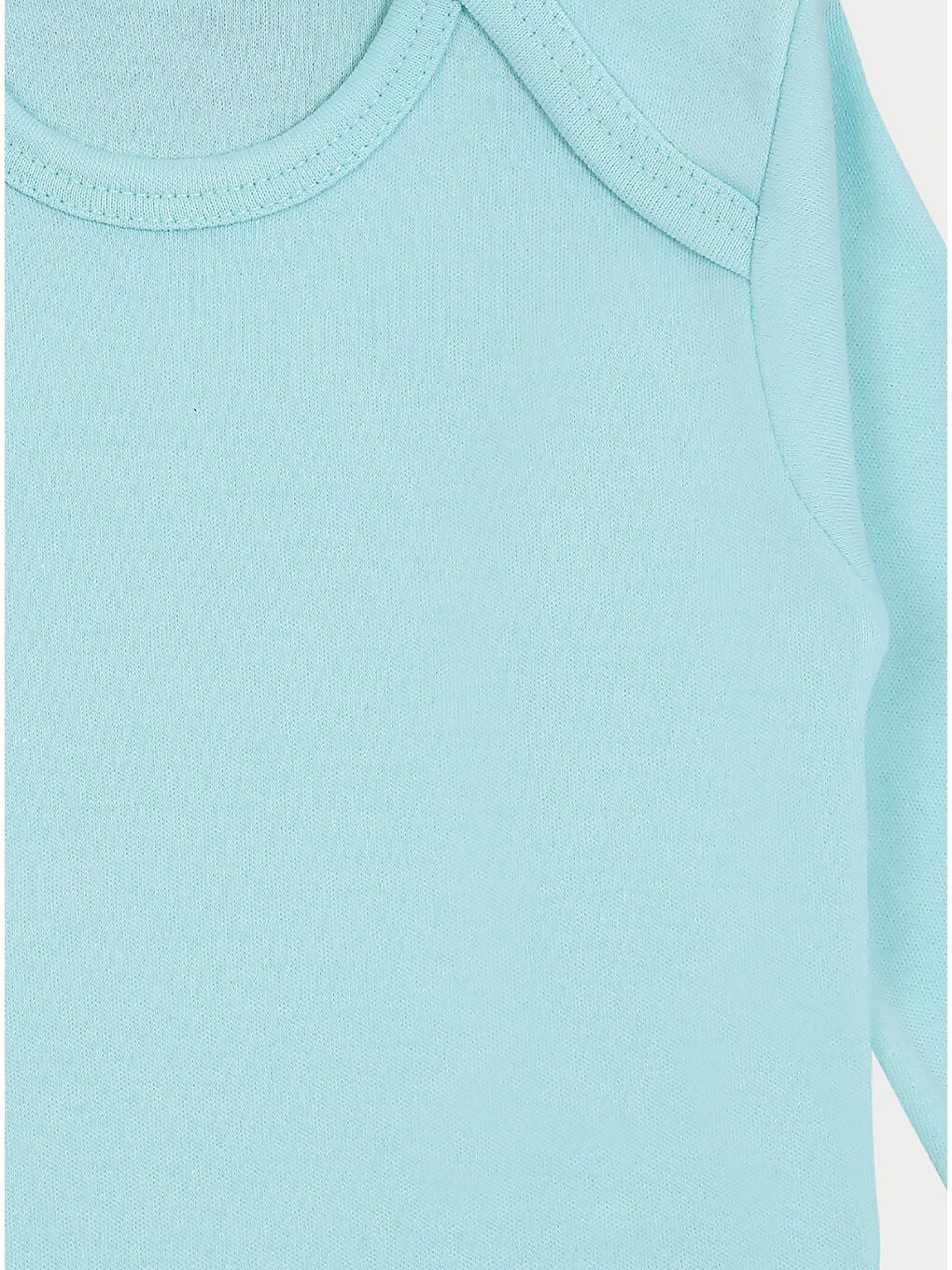 Yeşil Çıtçıtlı Bebek Body Zıbın Uzun Kollu Pamuklu Mint-2