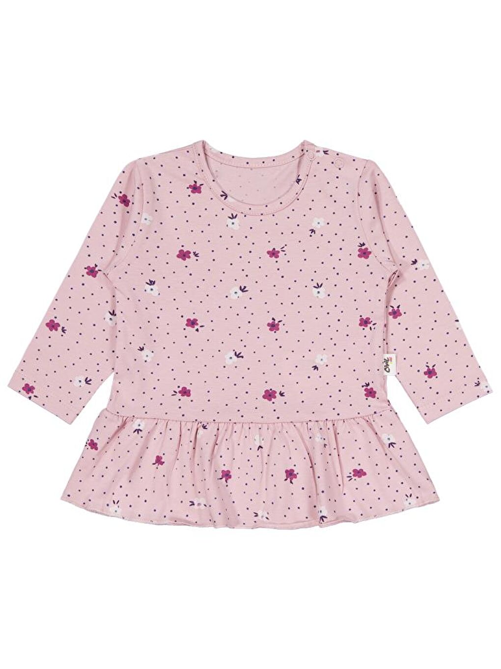 Pembe Baby Çiçek Empirme 6-18 Ay Takım-2