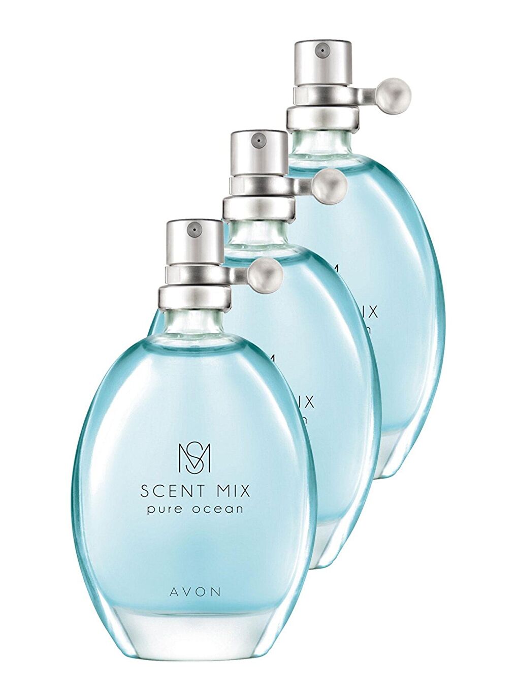 AVON Scent Mix Pure Ocean Kadın Parfüm Edt 30 Ml. Üçlü Set