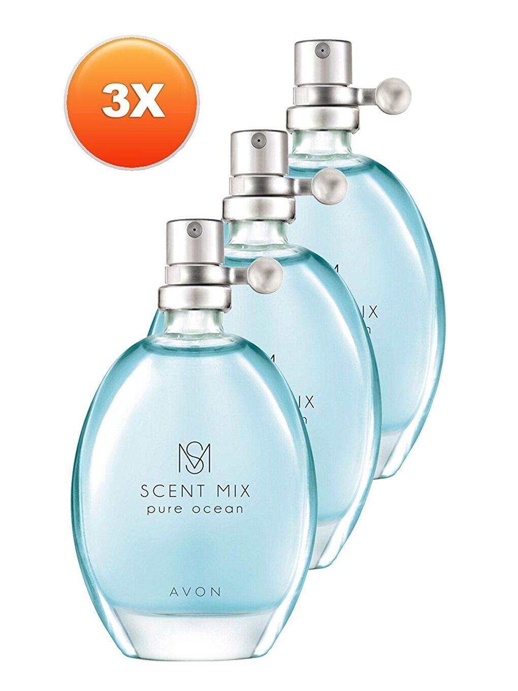 AVON Scent Mix Pure Ocean Kadın Parfüm Edt 30 Ml. Üçlü Set - 1