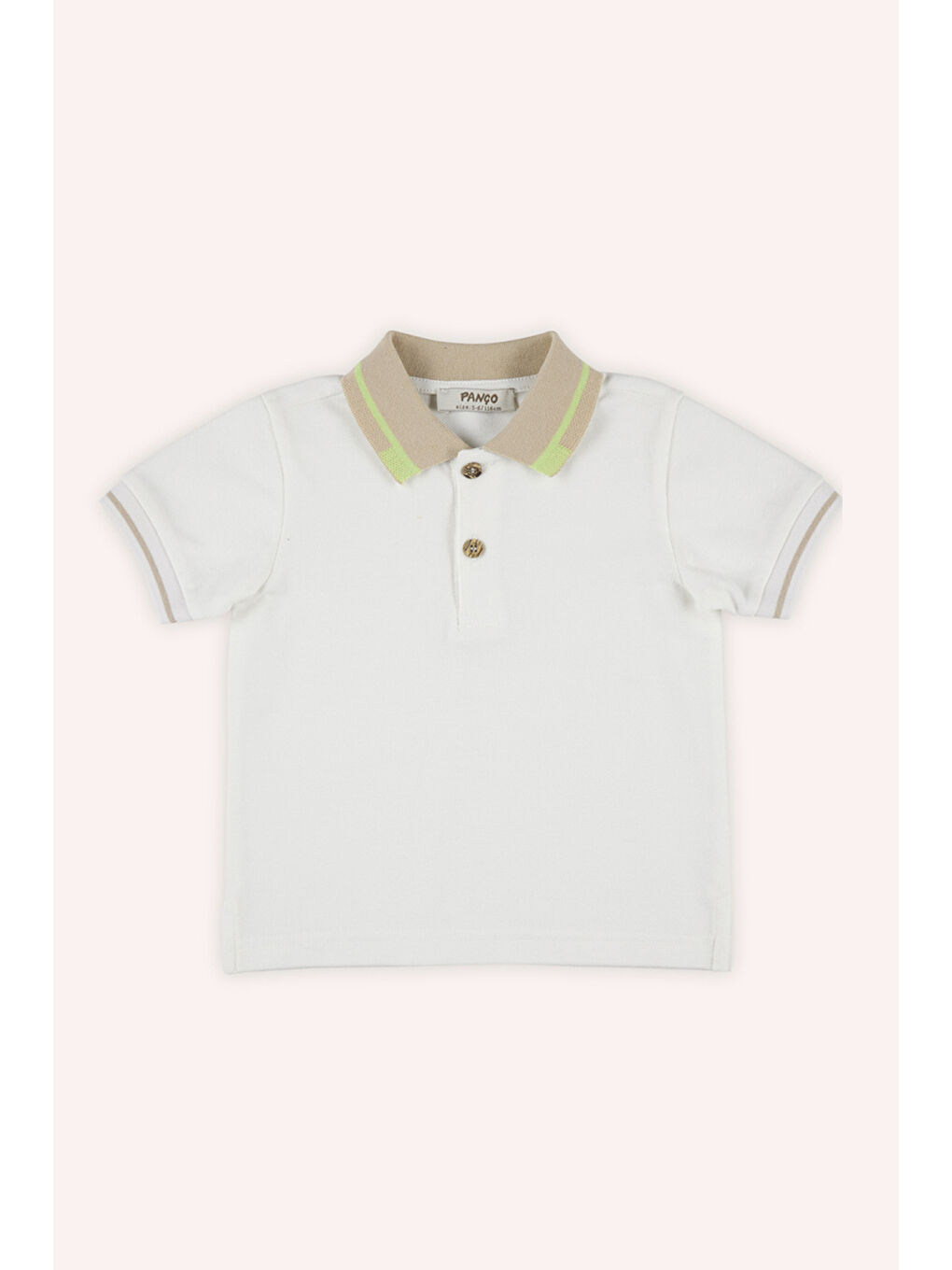 Beyaz Erkek Çocuk Pike Tişört