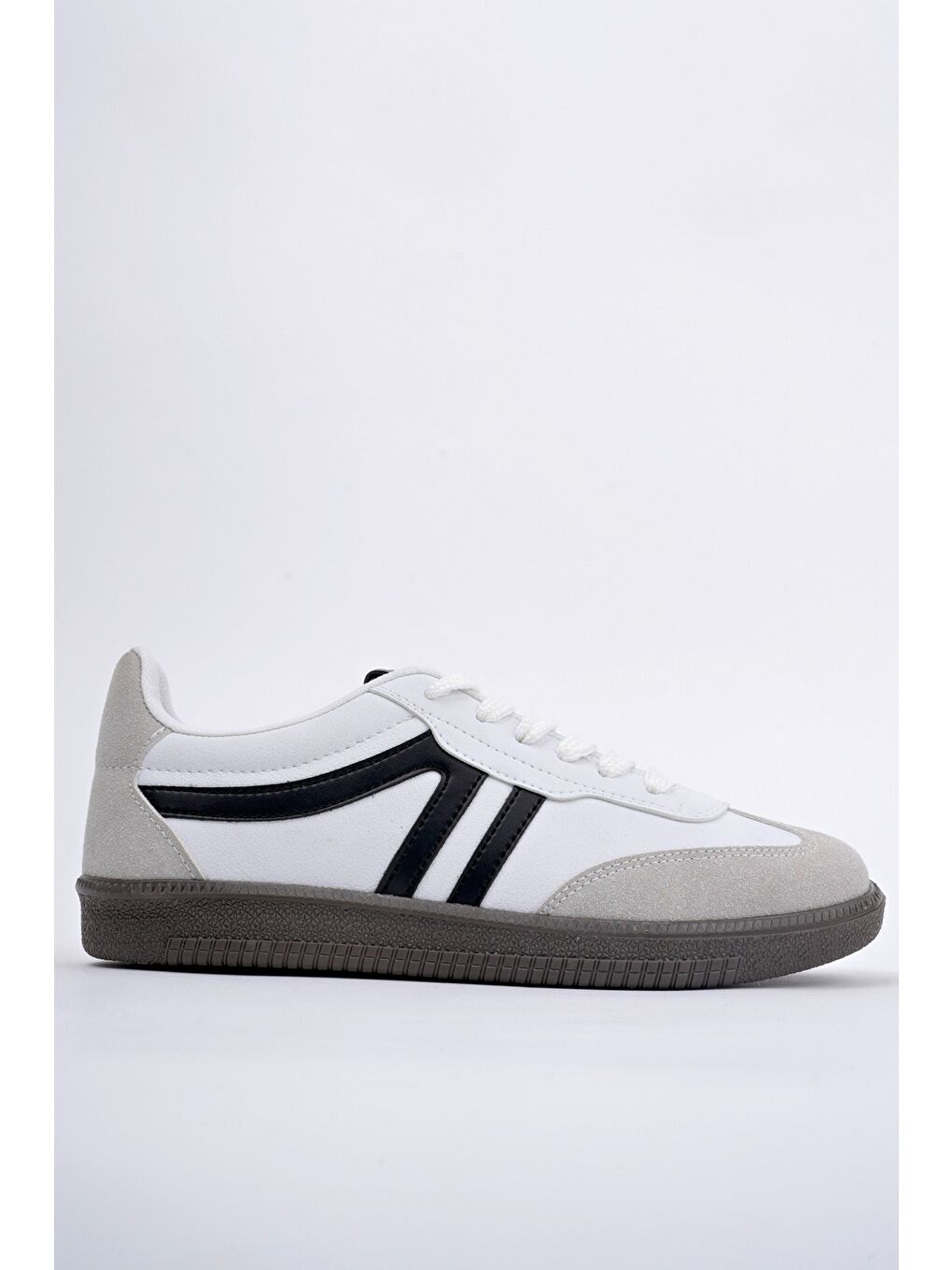 Beyaz GARCİA Unisex Ortopedik Günlük Bağcıklı Yürüyüş Koşu Sneaker Spor Ayakkabı