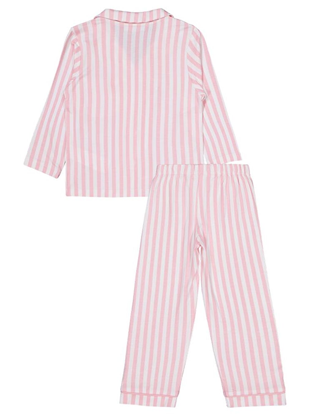 Pembe Girls Çizgili 2-5 Yaş Pijama Takımı