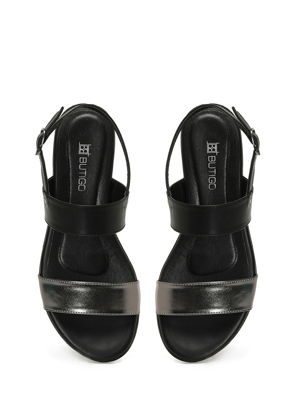 25S-270 5FX Siyah Kadın Düz Sandalet-3