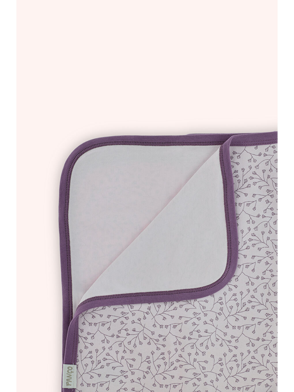 Lila Kız Çocuk Çiçek Desenli Battaniye-1