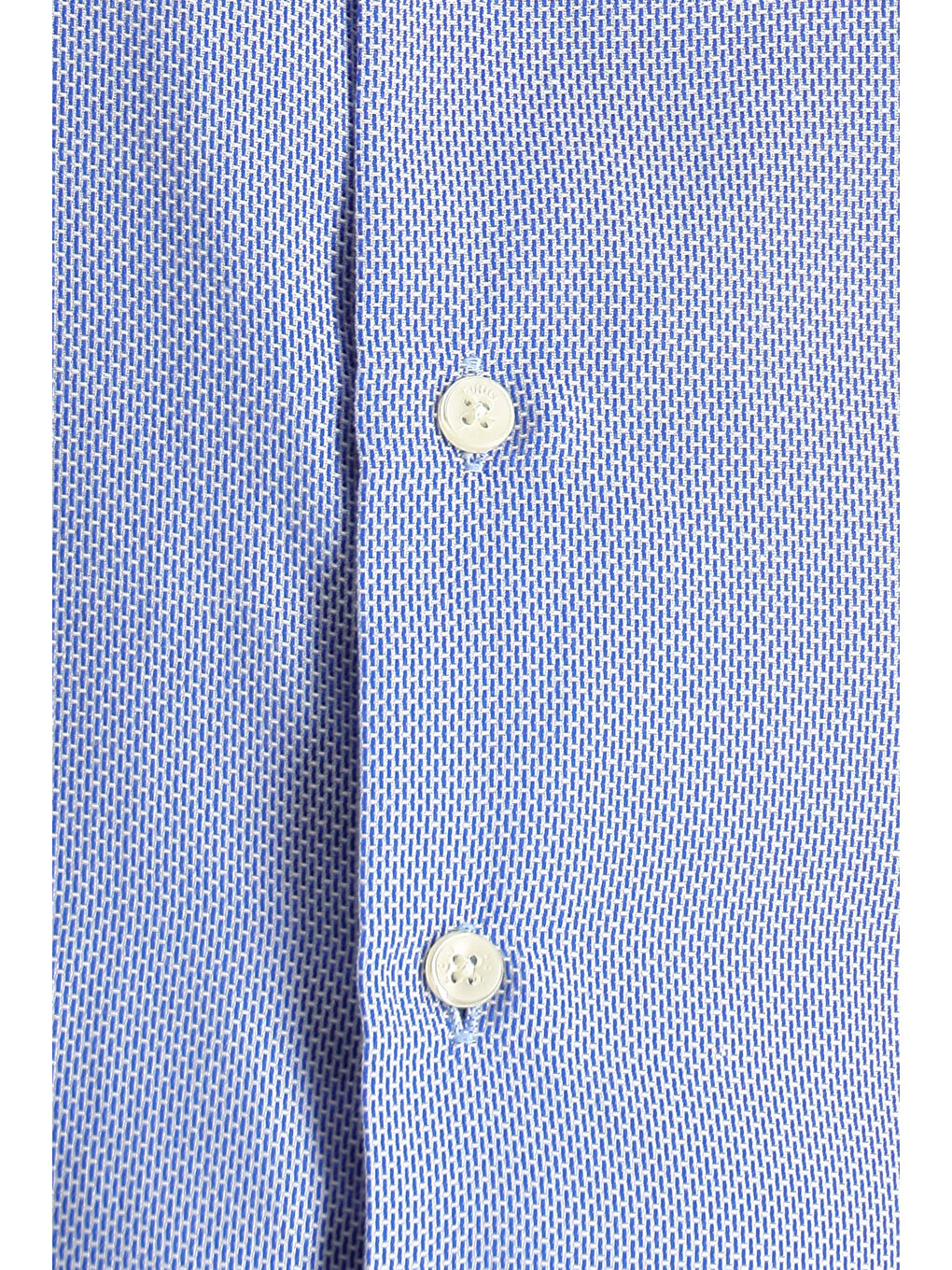 Mavi Kısa Kol Slim Fit Dar Kesim Desenli Pamuklu Kolay Ütülenebilir Büyük Beden Gömlek-4