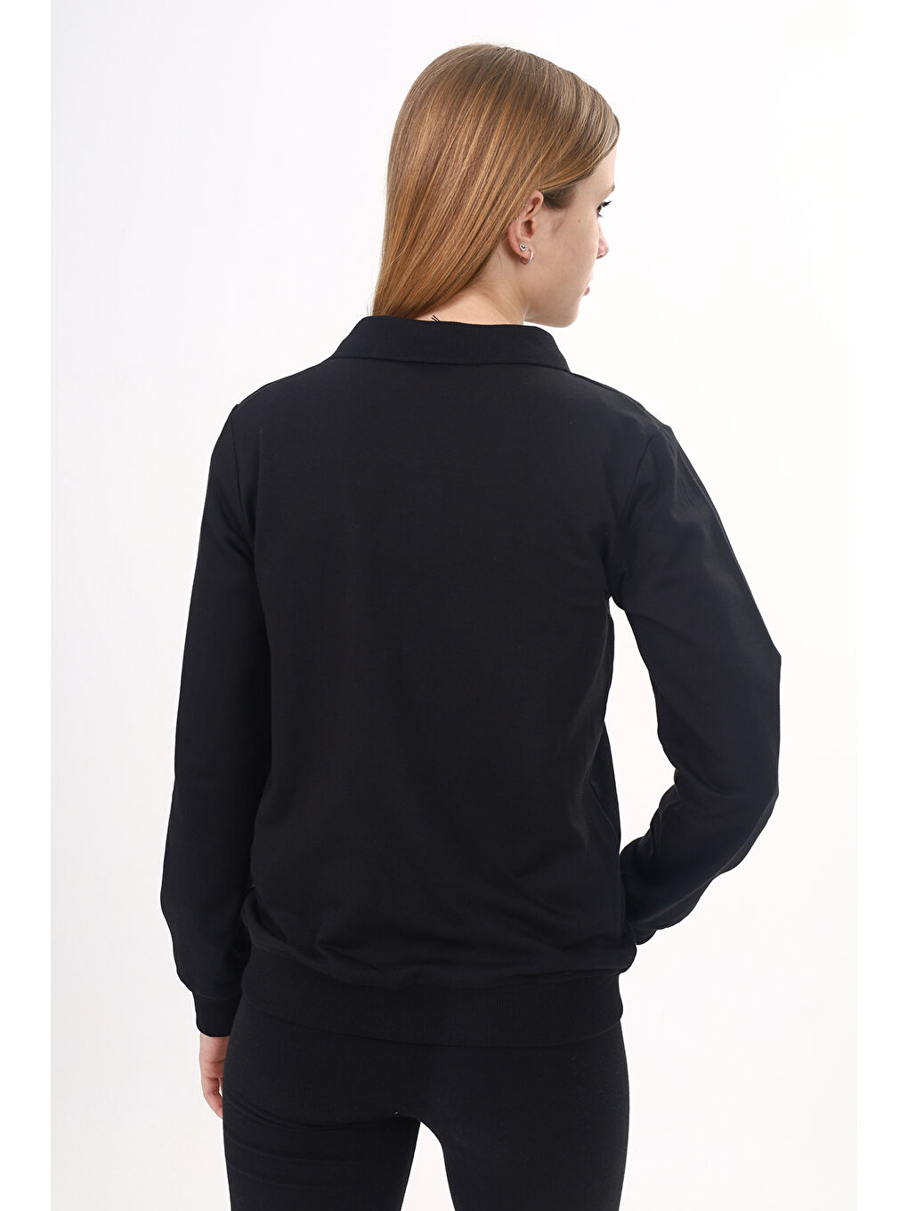 Siyah Kız Çocuk Okul Nakışlı Hırka-3