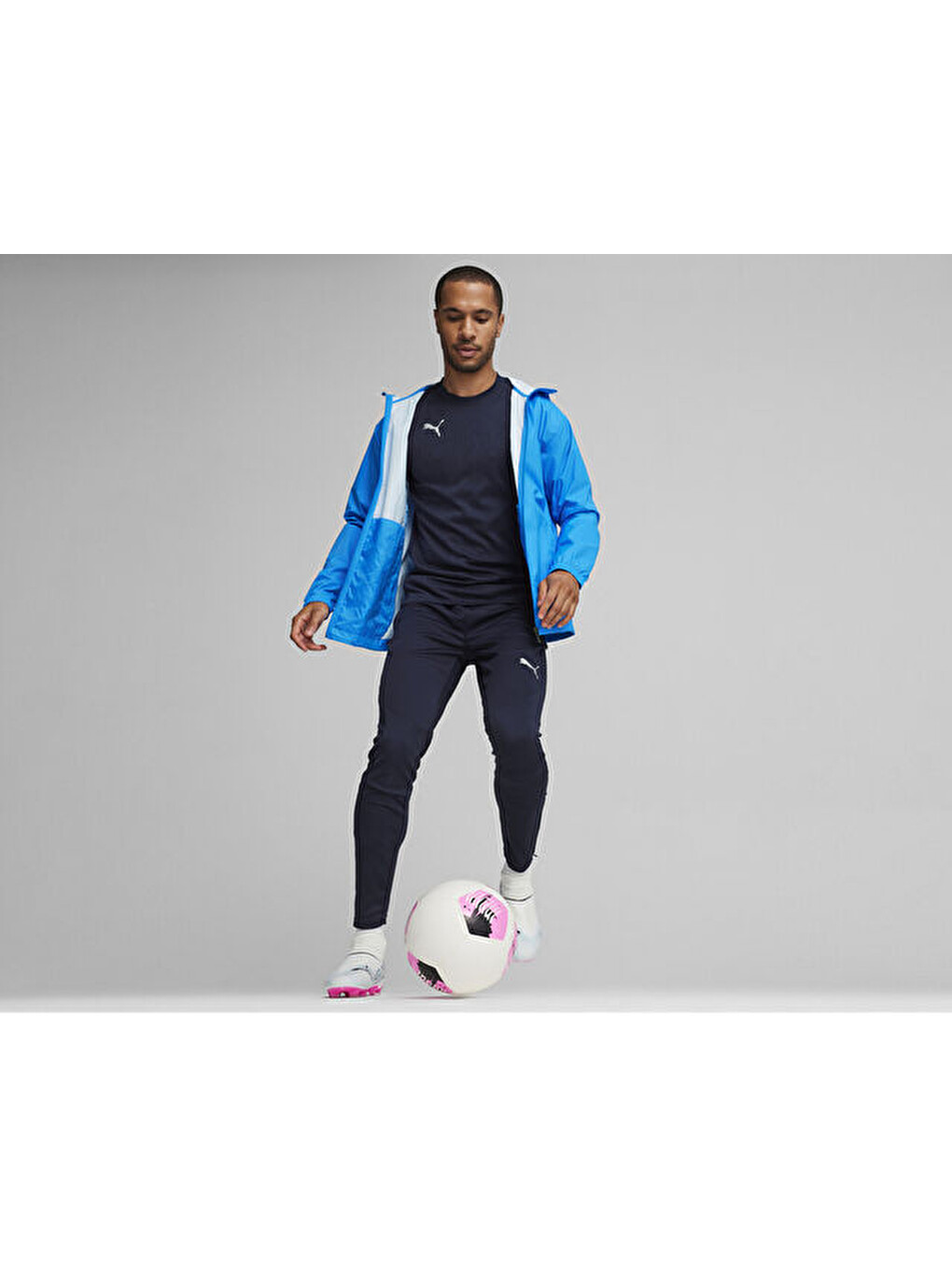 Teamfinal Allweather Jkt Erkek Futbol Antrenman Yağmurluk 65859902 Mavi-5