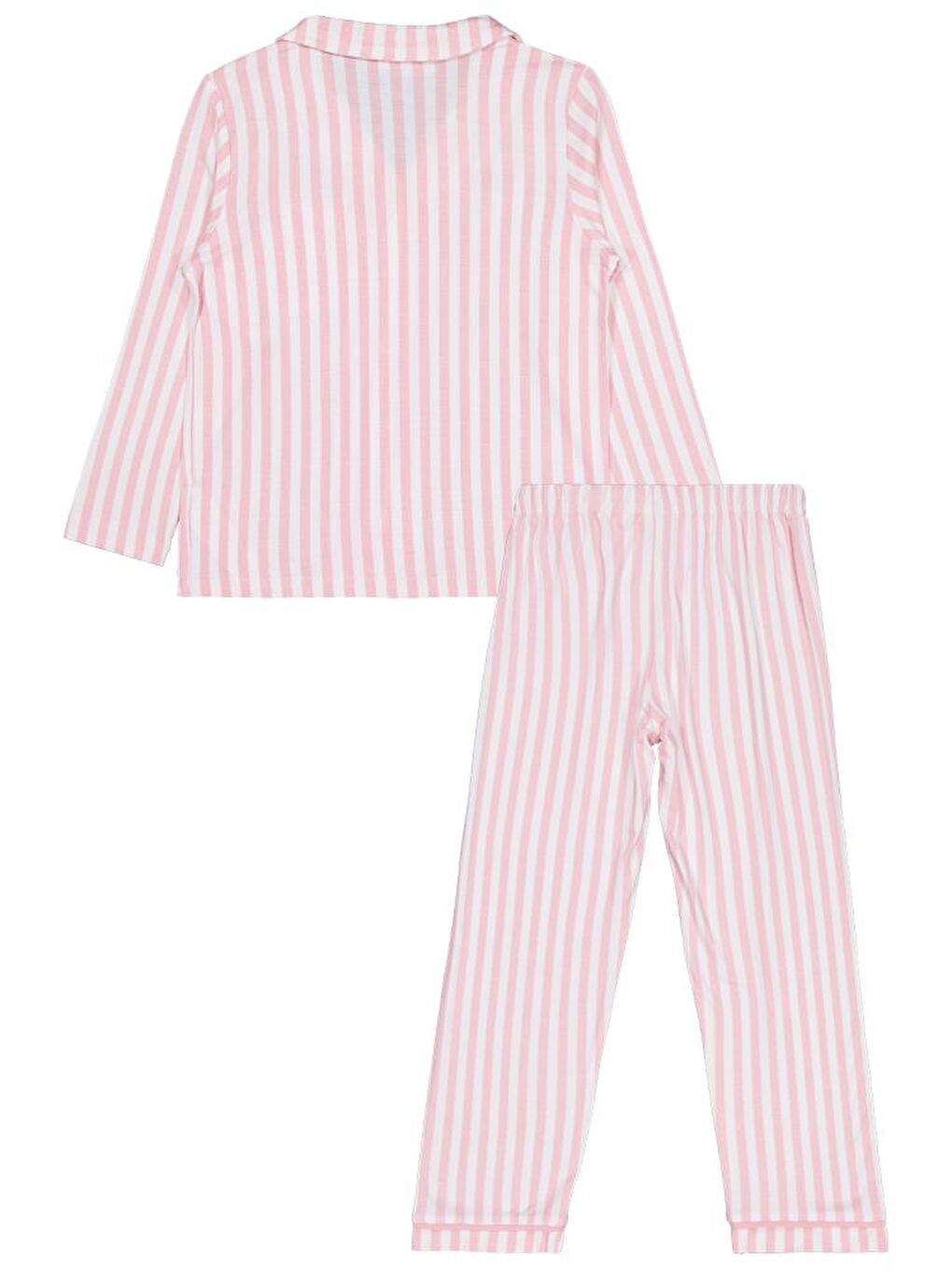Pembe Girls Çizgili 6-9 Yaş Pijama Takımı-2