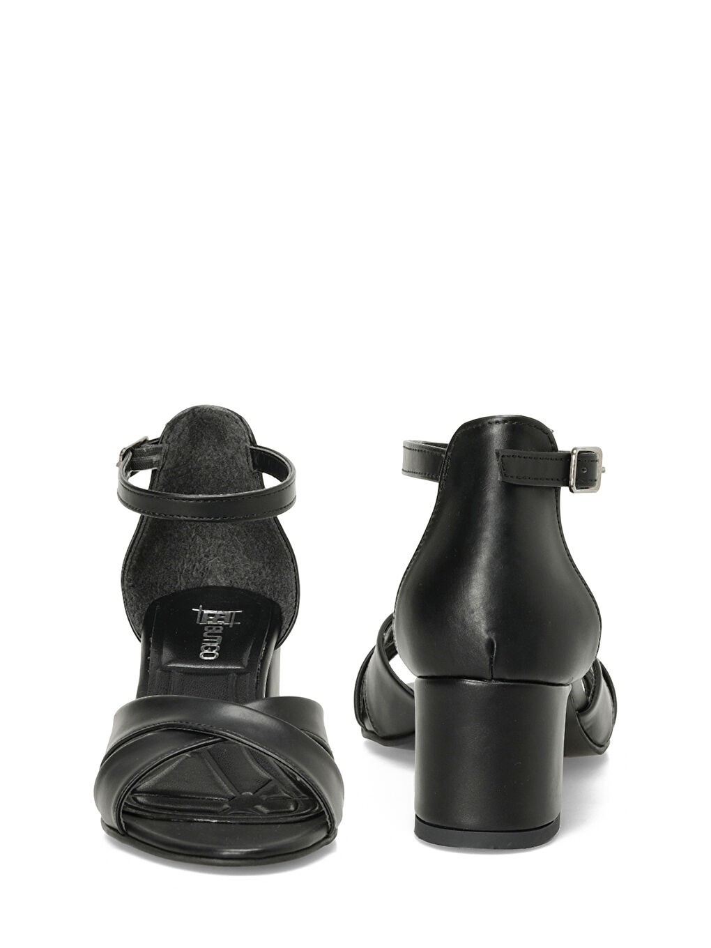 25S-274 5FX Siyah Kadın Topuklu Sandalet-4