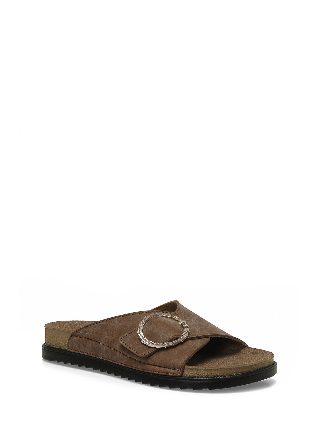 Kahverengi 167202.Z6FX Taba Kadın Düz Terlik-1