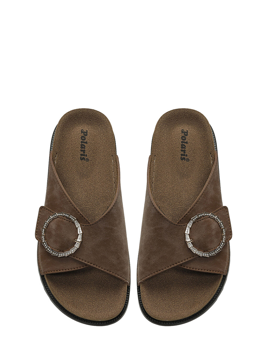 Kahverengi 167202.Z6FX Taba Kadın Düz Terlik-3