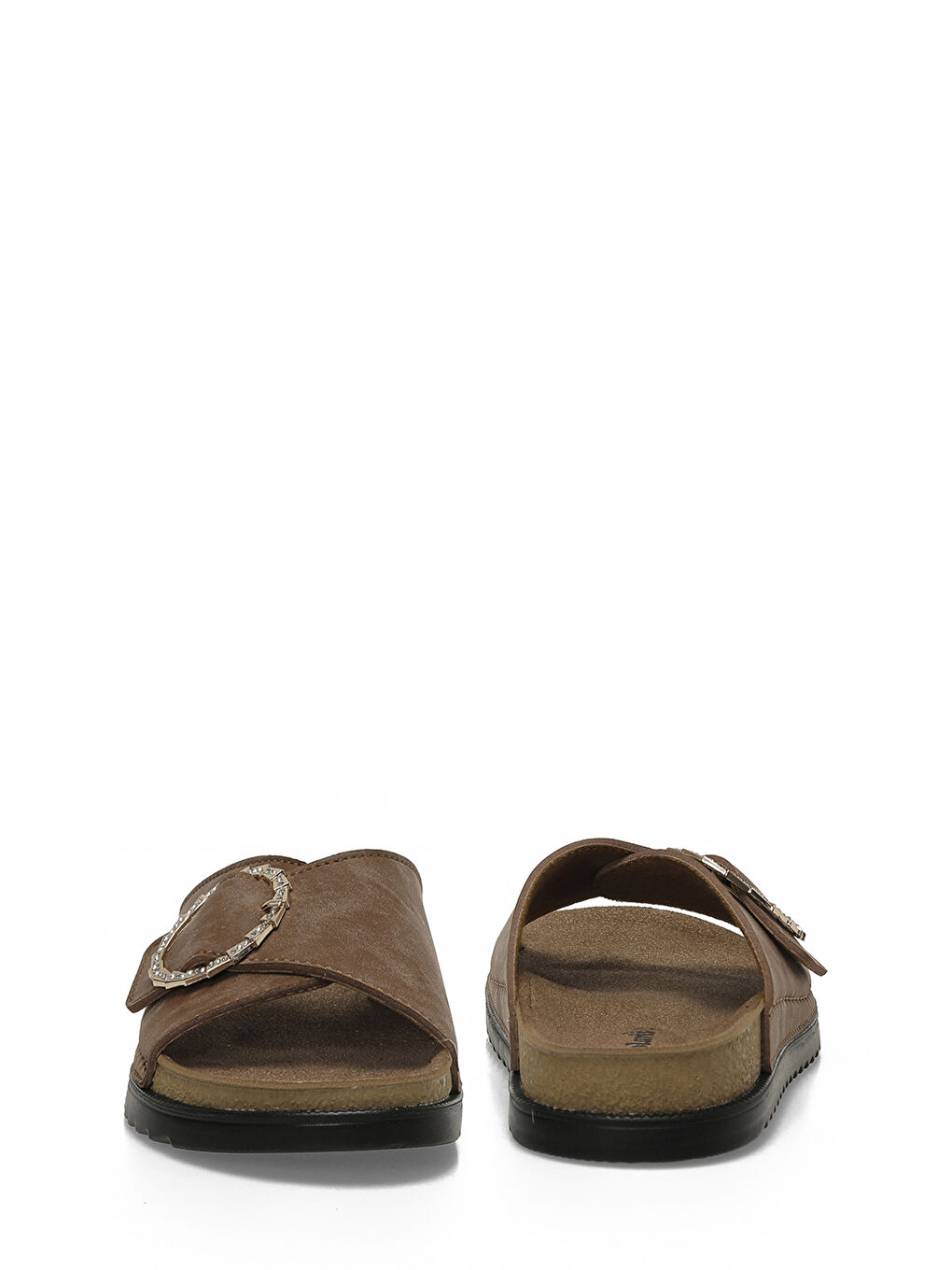 Kahverengi 167202.Z6FX Taba Kadın Düz Terlik-4