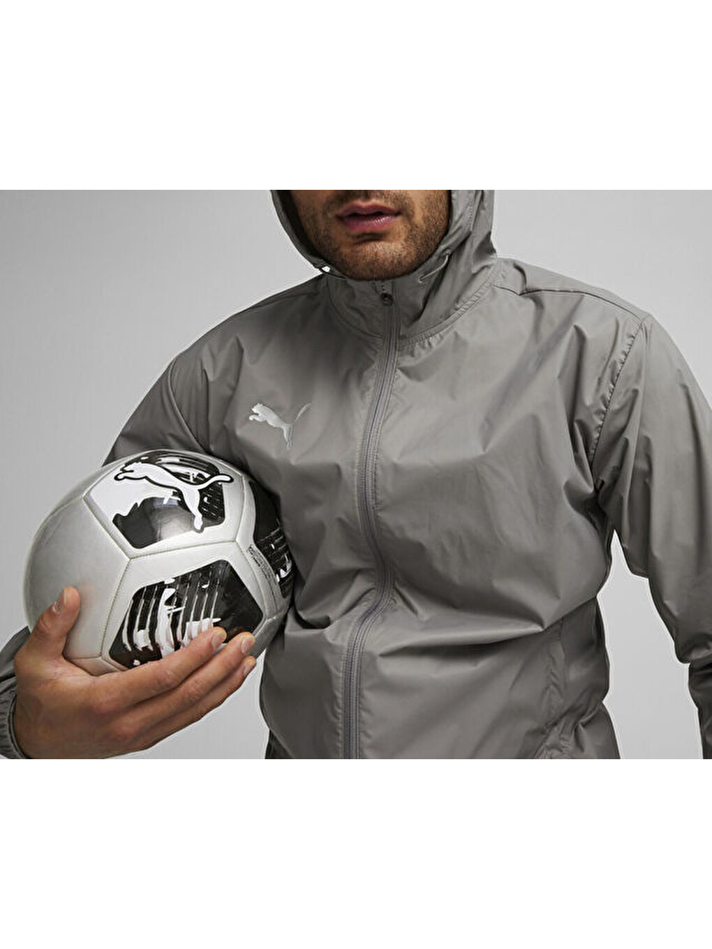 Teamfinal Allweather Jkt Erkek Futbol Antrenman Yağmurluk 65859913 Gri-4