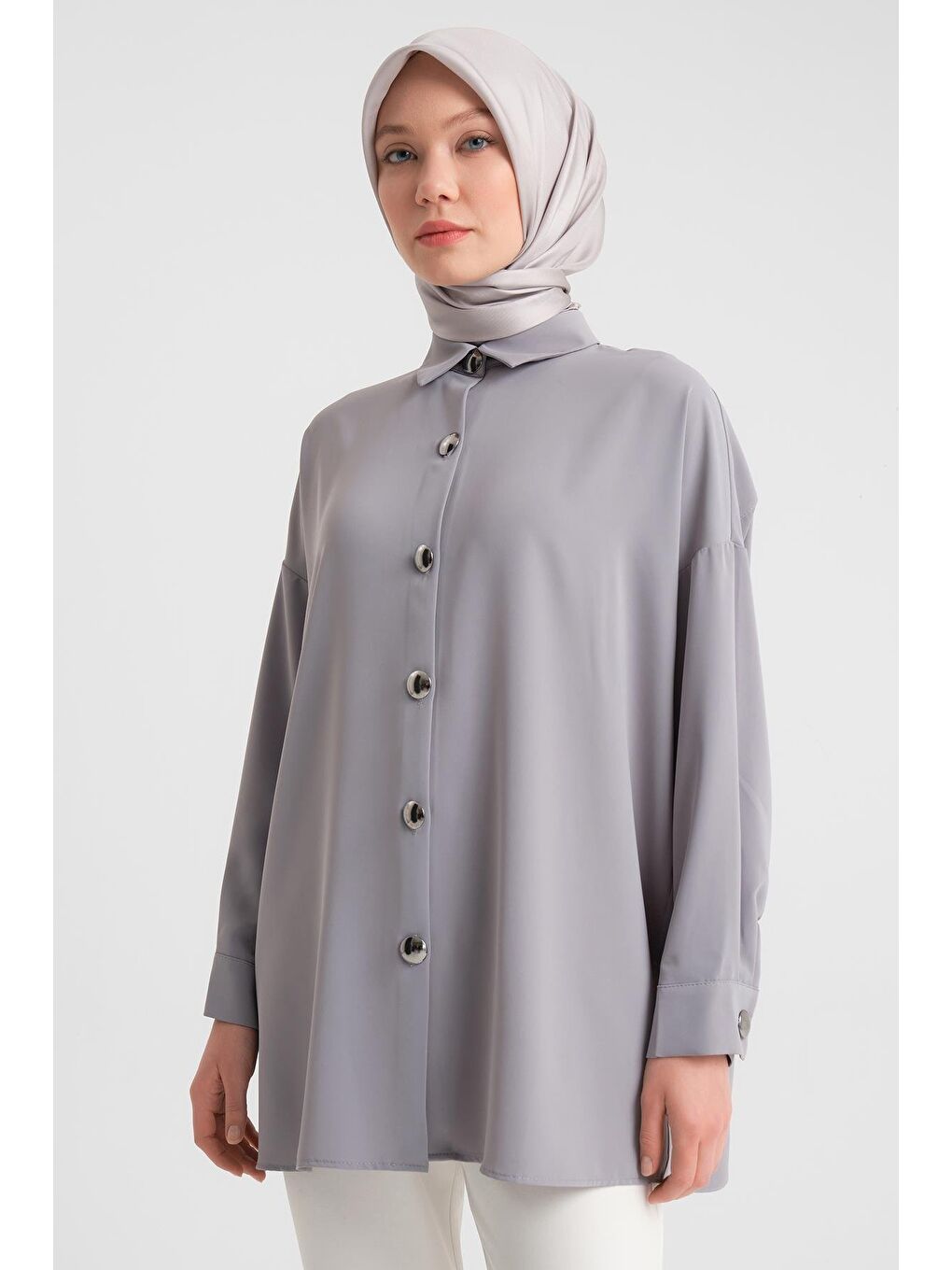 Gömlek 24Yd3000 Gri