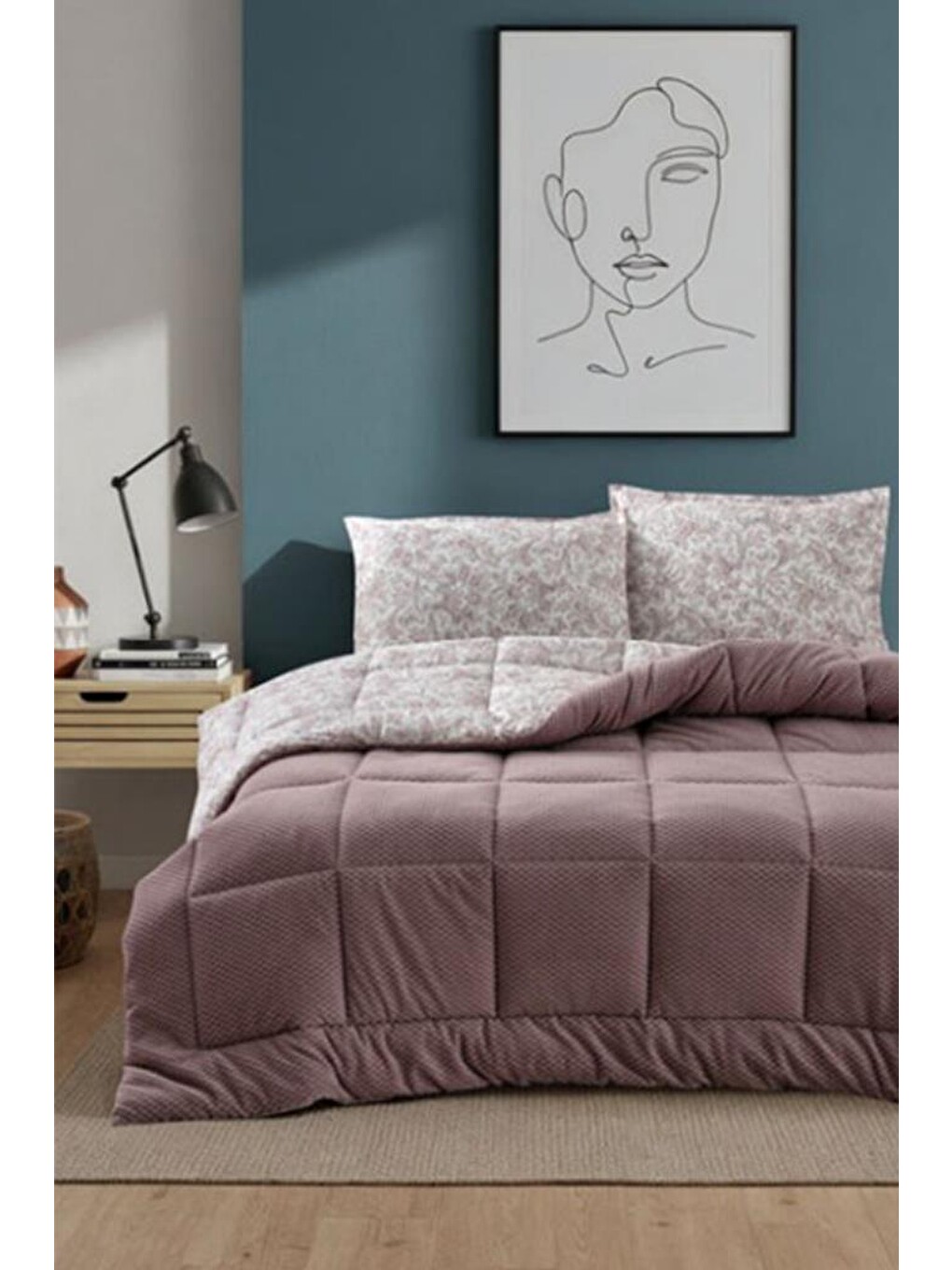 Gracias 4 Parça Comforter Set Mürdüm