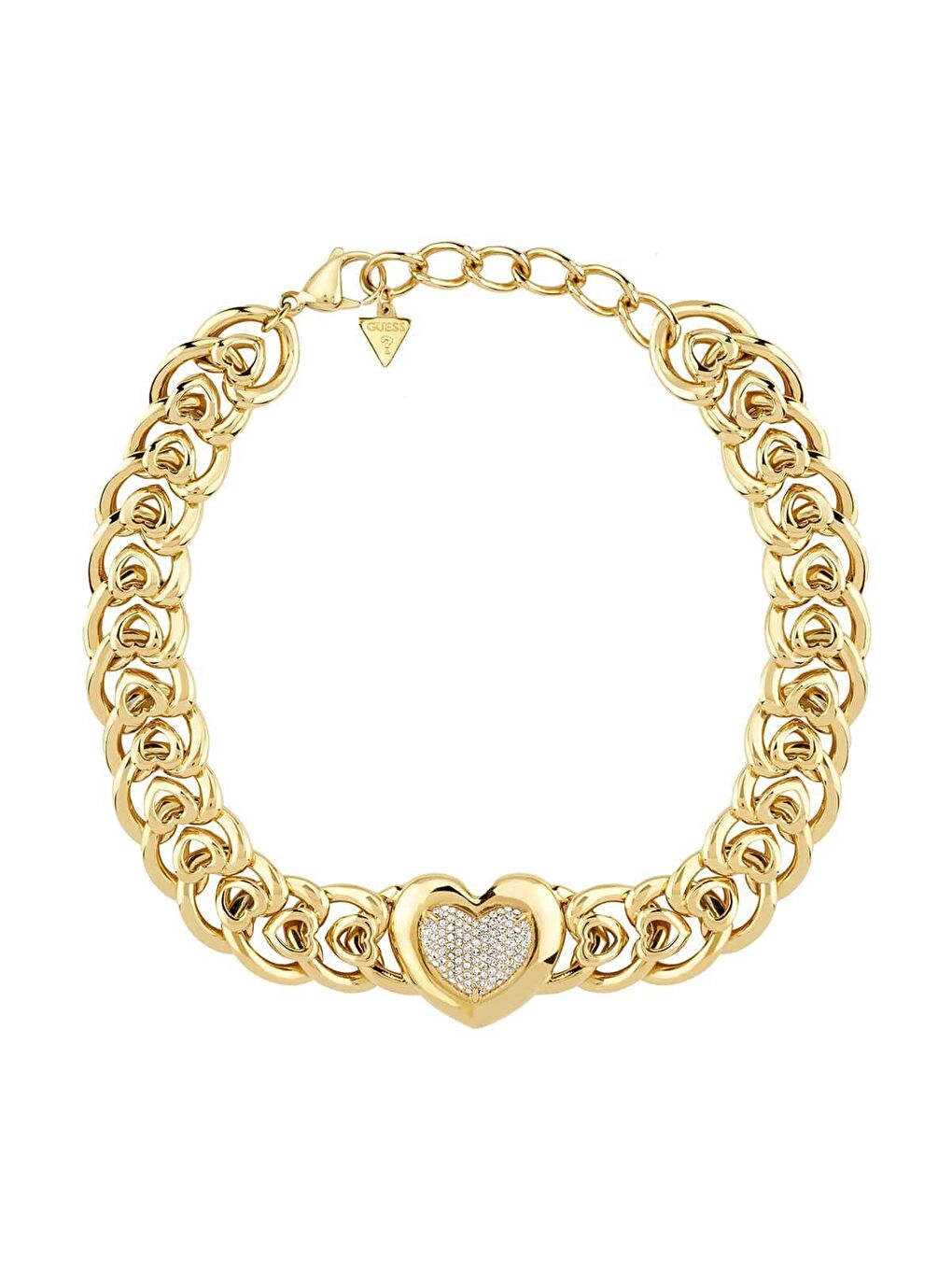 Sarı JGUJUBN05453JWYGTU Kalpli Kadın Kolye