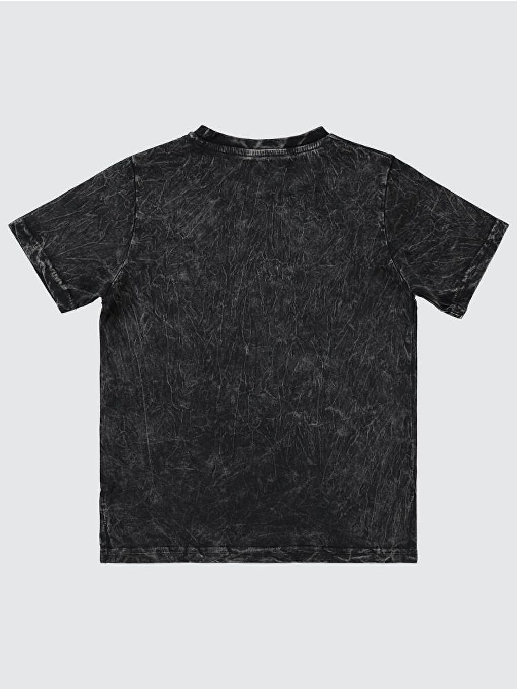 Siyah Boys Strong Baskılı 10-13 Yaş Tişört-1