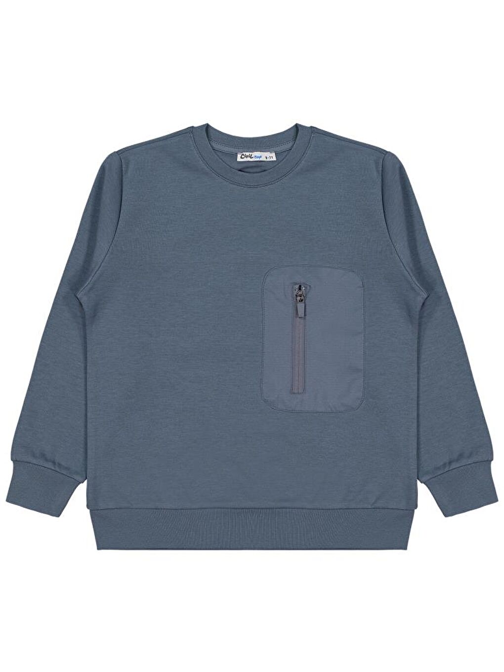 Antrasit Boys Etiketli - Micro Garnili 6-9 Yaş Sweatshirt