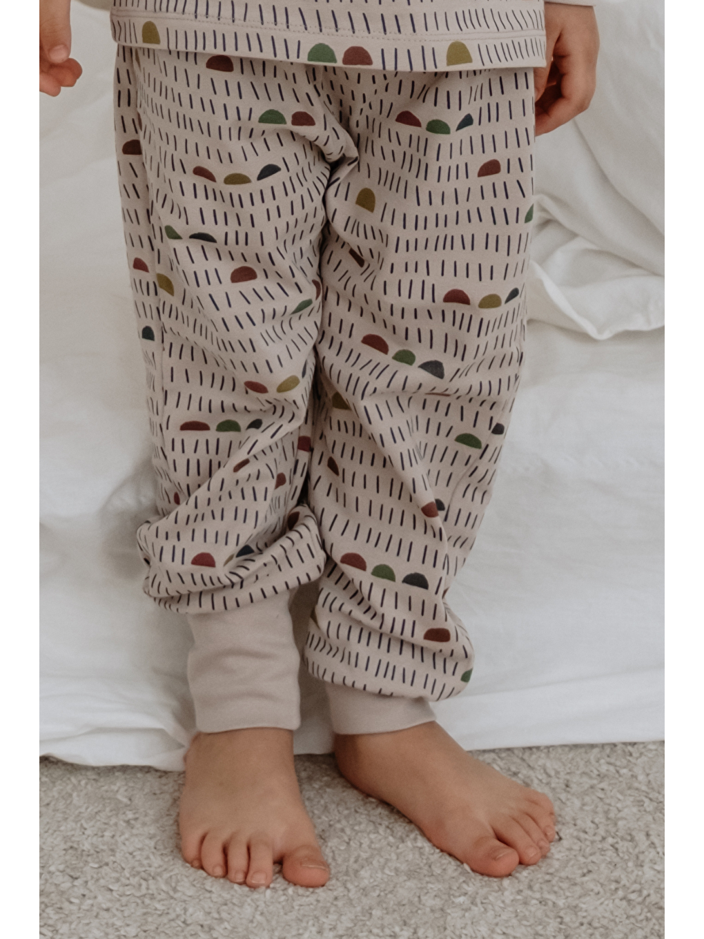 Gri Geometrik Desenli Pijama Alt-1