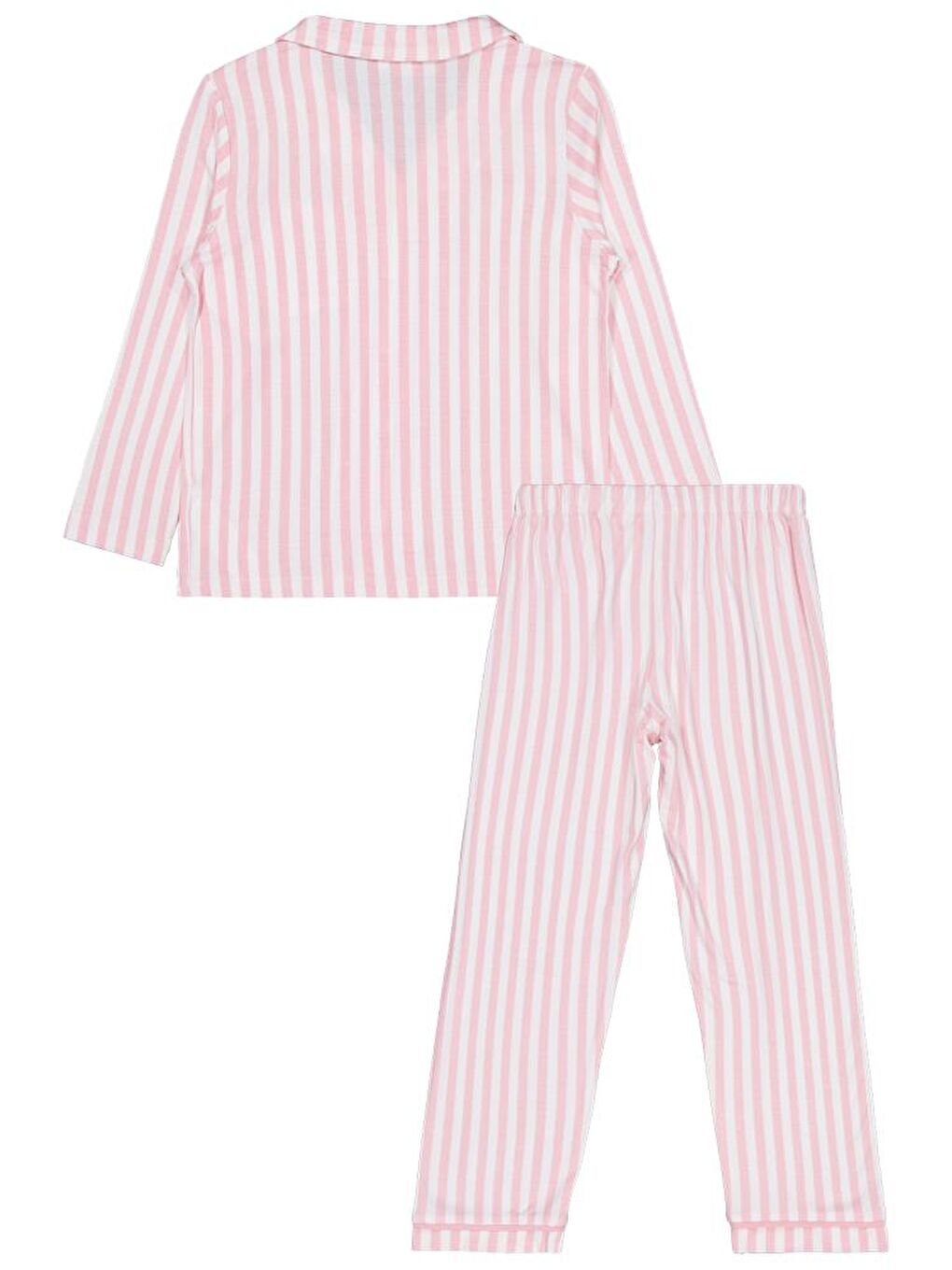 Pembe Girls Çizgili 10-13 Yaş Pijama Takımı-2