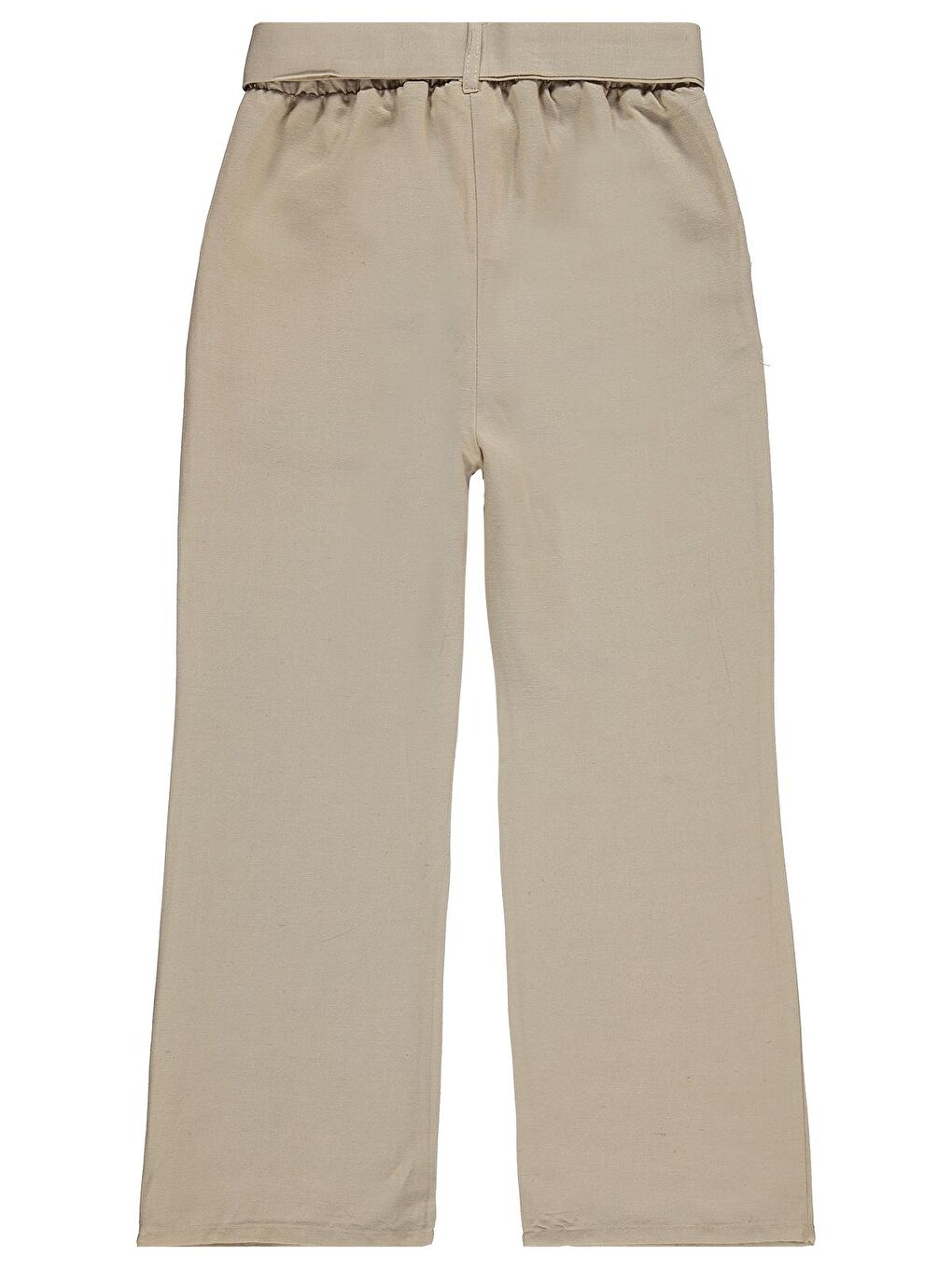 Girls Kuşaklı 10-13 Yaş Pantolon - Kahverengi-1