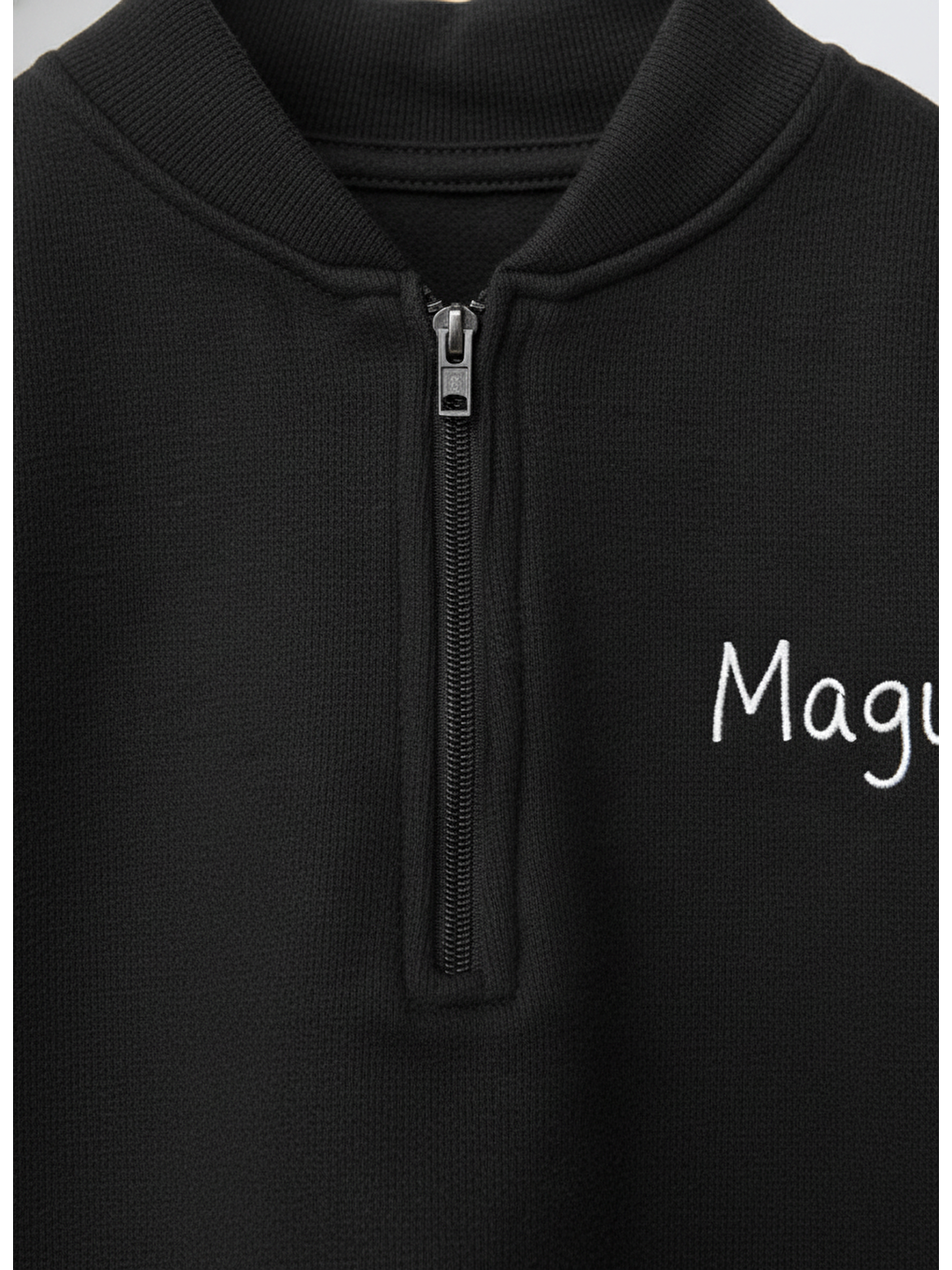 Erkek Çocuk Pamuklu Siyah Fermuarlı Sweatshirt & Jogger Eşofman Takım-2