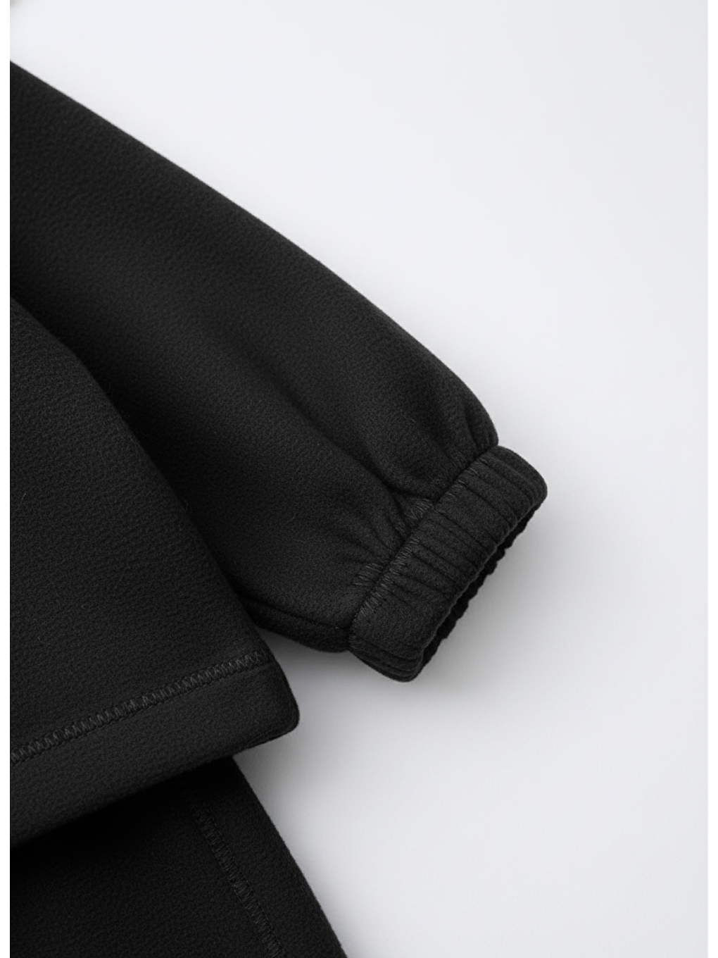 Erkek Çocuk Pamuklu Siyah Fermuarlı Sweatshirt & Jogger Eşofman Takım-4