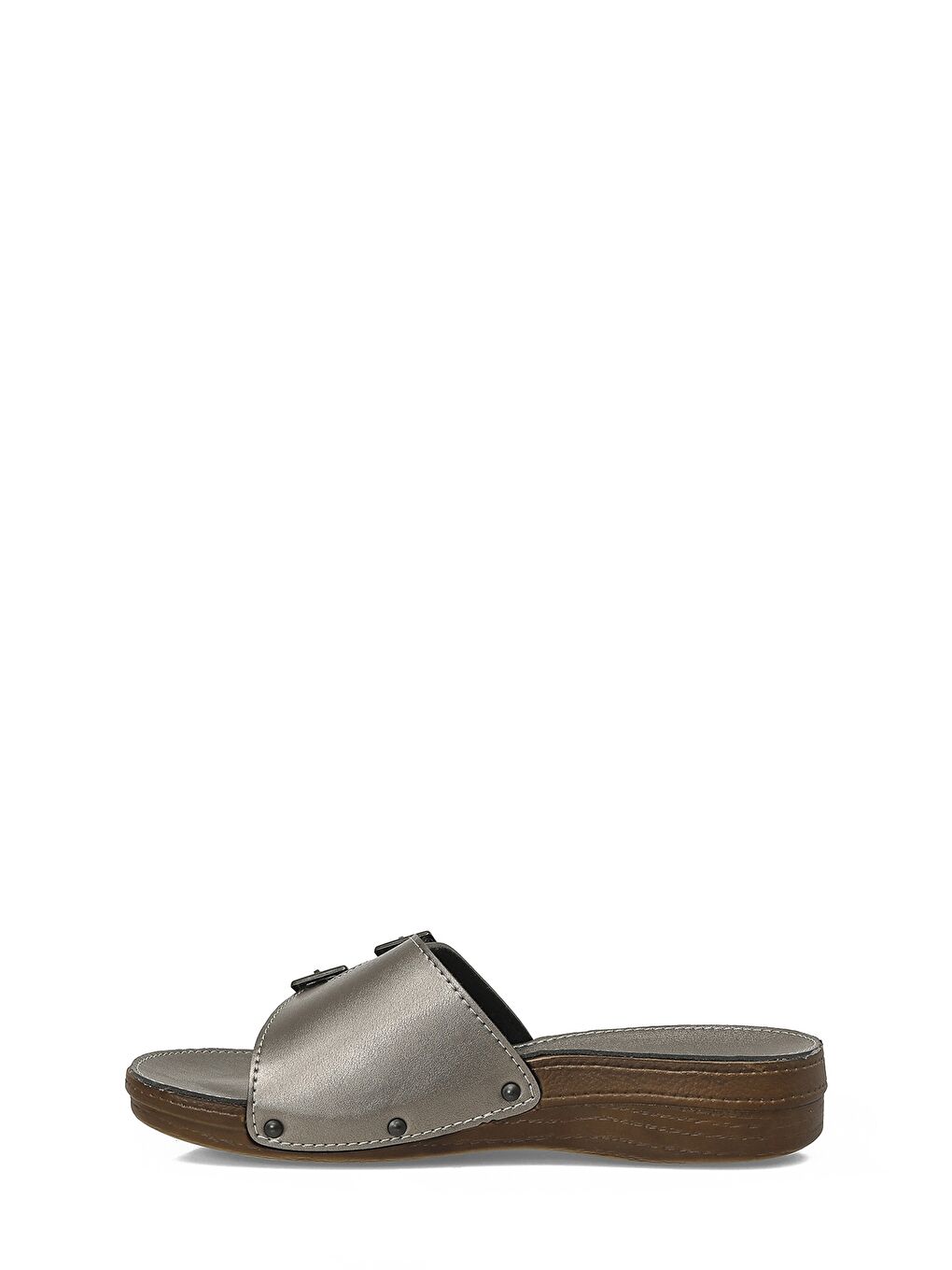 Gri 409008.Z6FX Gümüş Kadın Ev Terliği-2