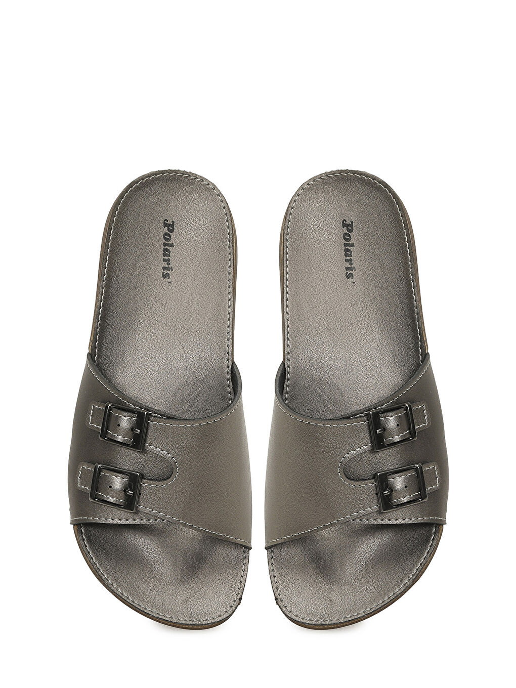 Gri 409008.Z6FX Gümüş Kadın Ev Terliği-3