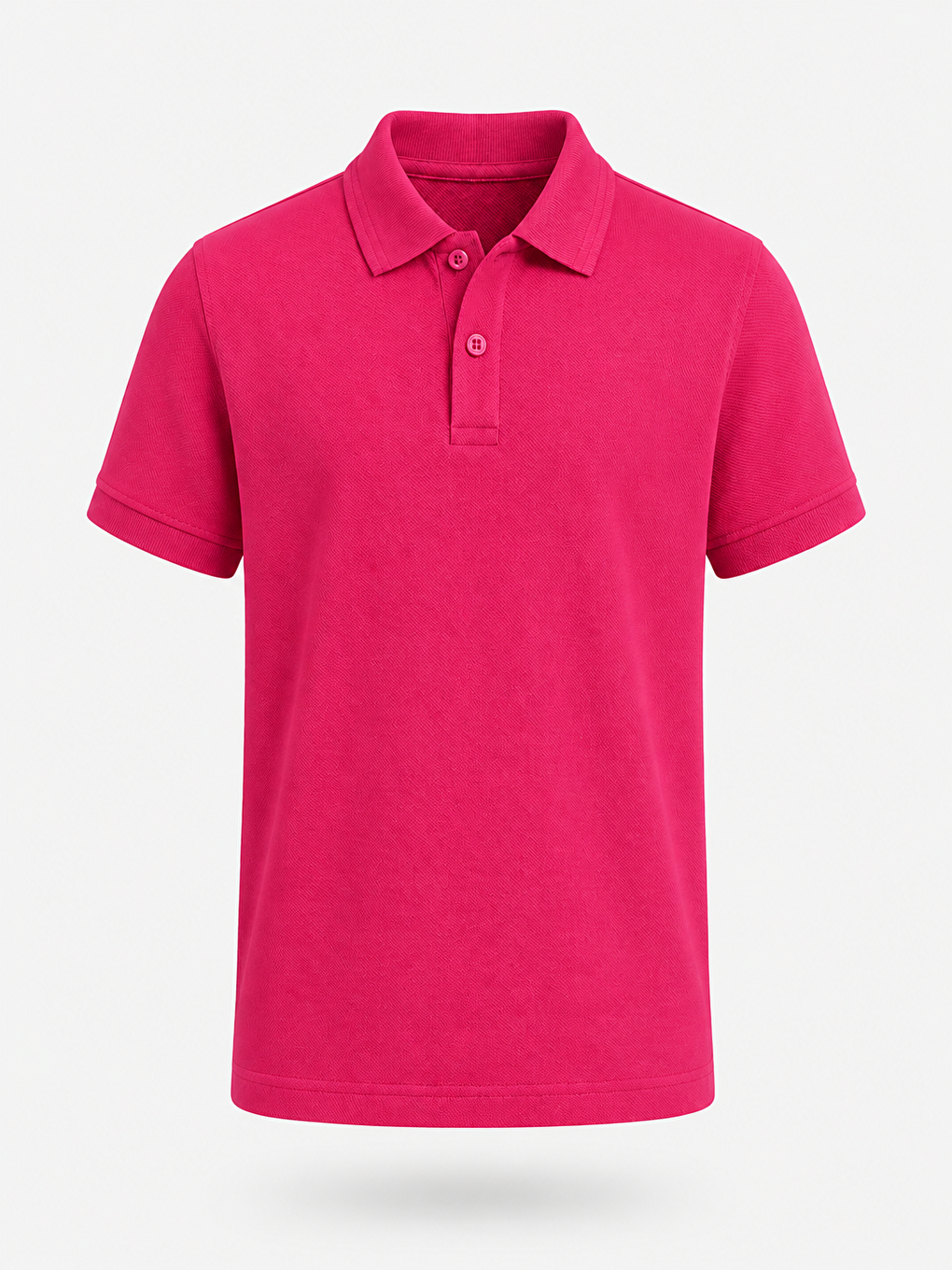 Fuşya Kids Polo Yaka Basic Kısa Kollu Unisex Çocuk Tişört-3