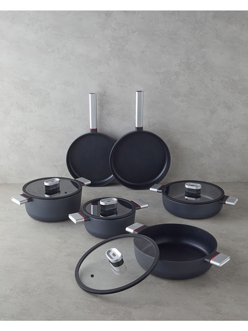 Pro Cook Series Sığ Tencere 26 cm Siyah-5