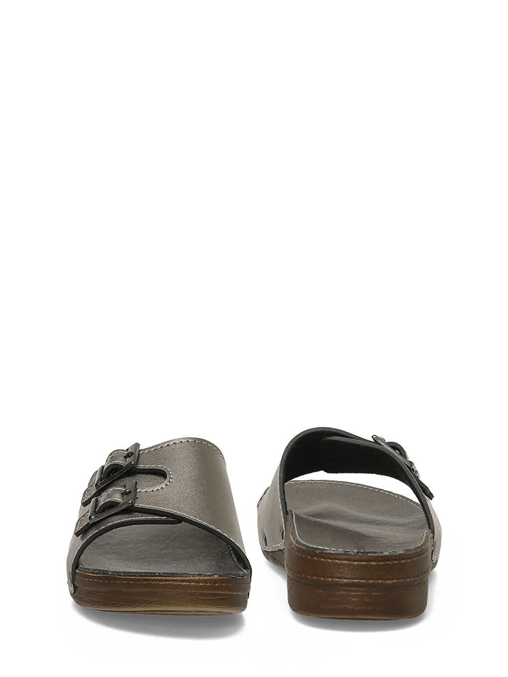 Gri 409008.Z6FX Gümüş Kadın Ev Terliği-4