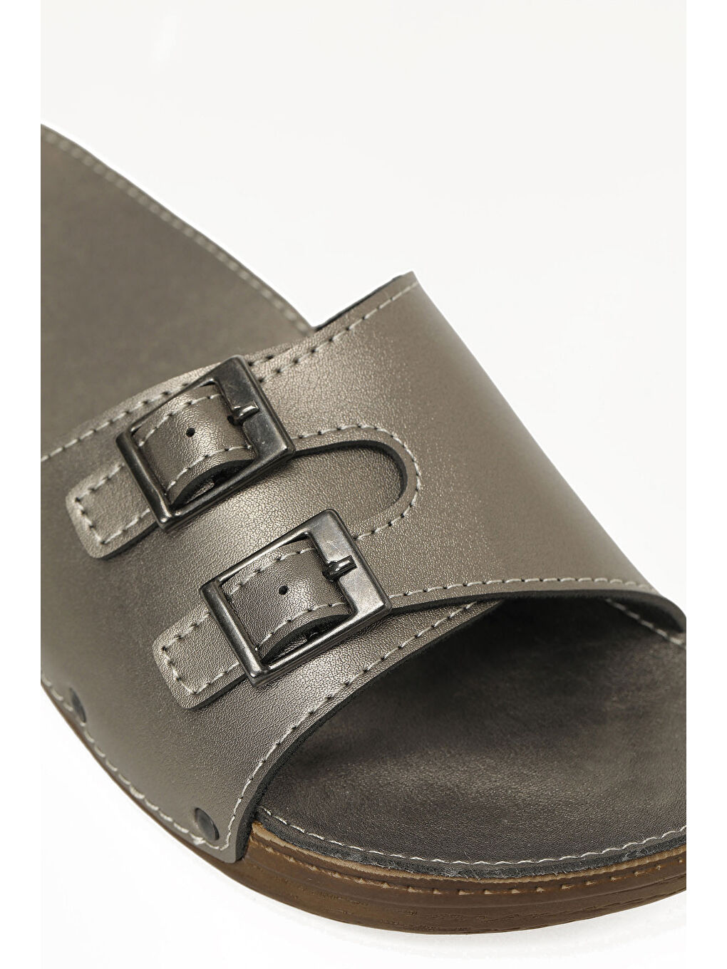 Gri 409008.Z6FX Gümüş Kadın Ev Terliği-6