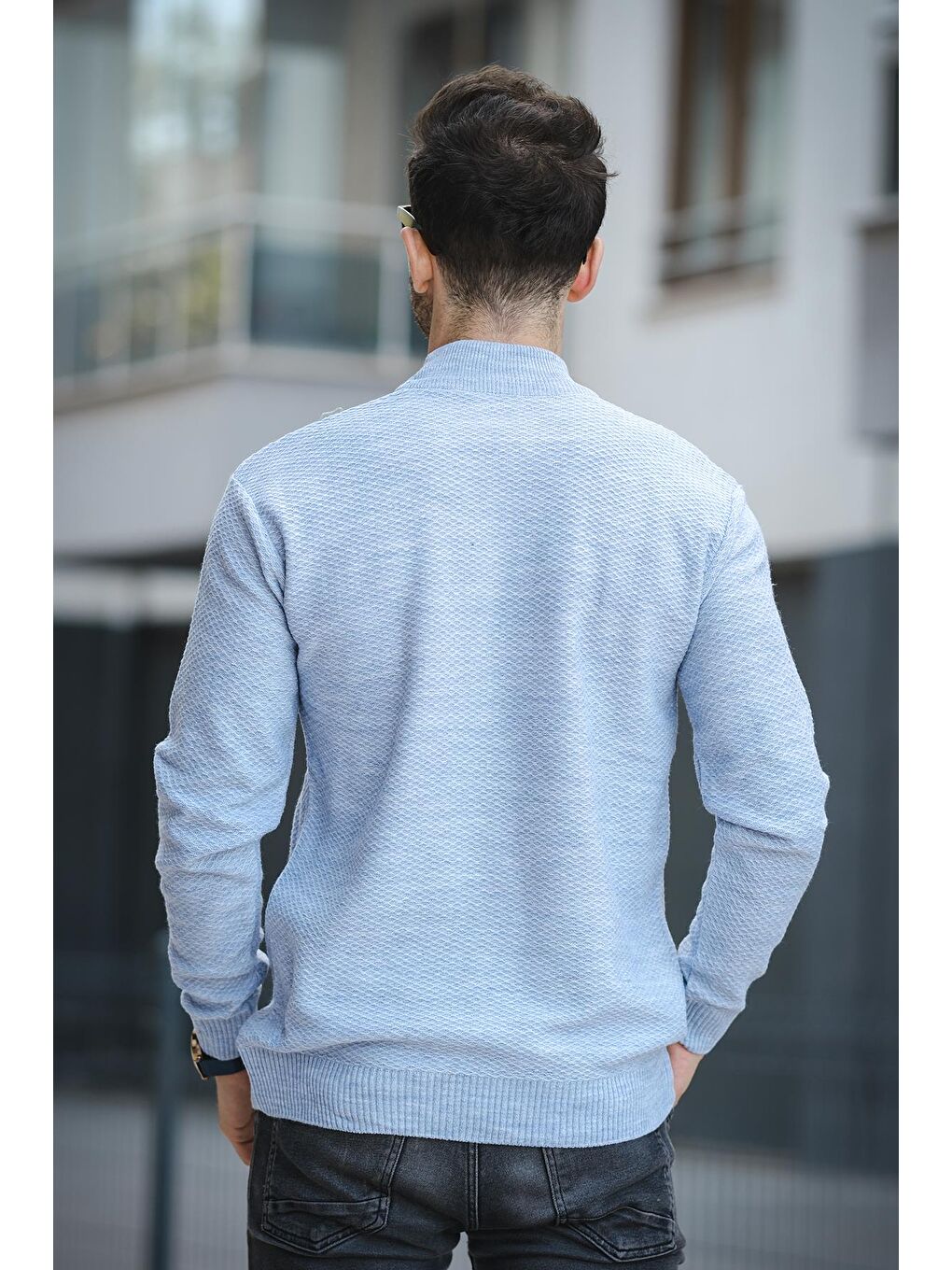 Mavi Seka 509 Slim Fit Petek Örgü Erkek Yarım Balıkçı Kazak-2