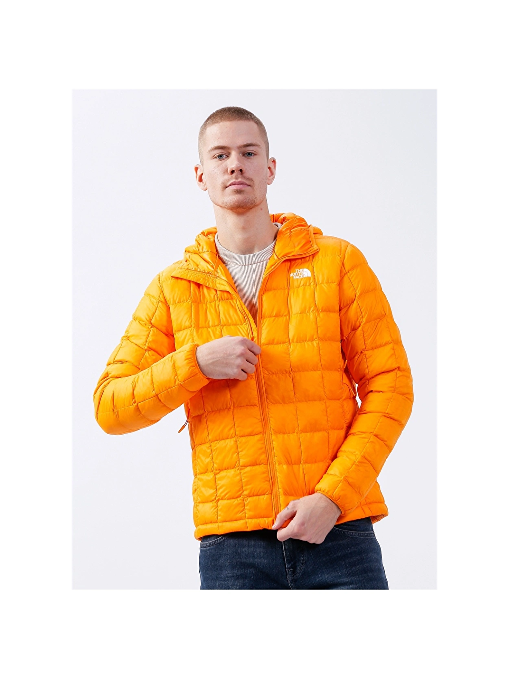 Thermoball Eco Hoodie 2.0 Erkek Turuncu Kapüşonlu Mont