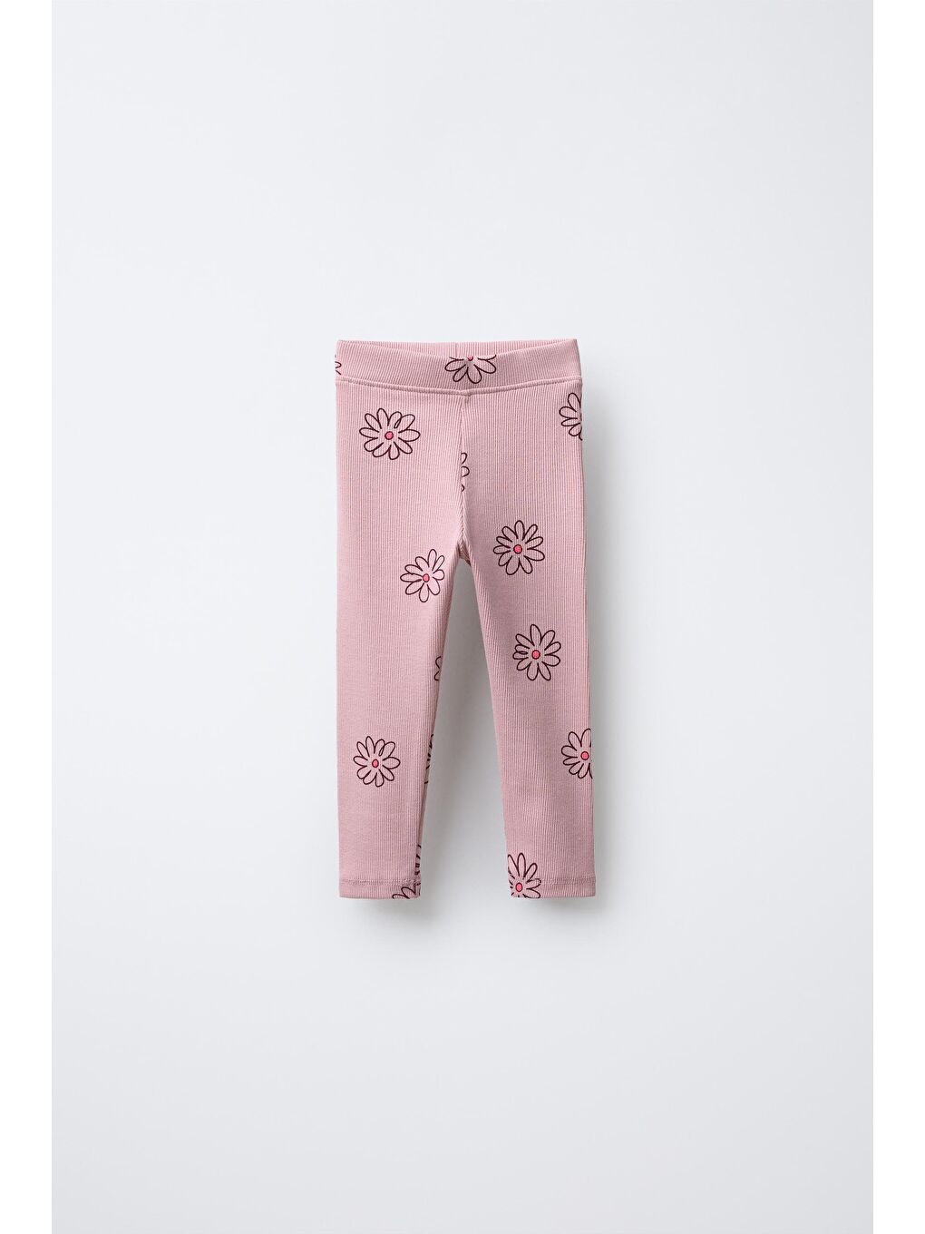 Kız Çocuk Pamuklu Pembe Çiçek Baskılı Sweatshirt Tayt Takım-8