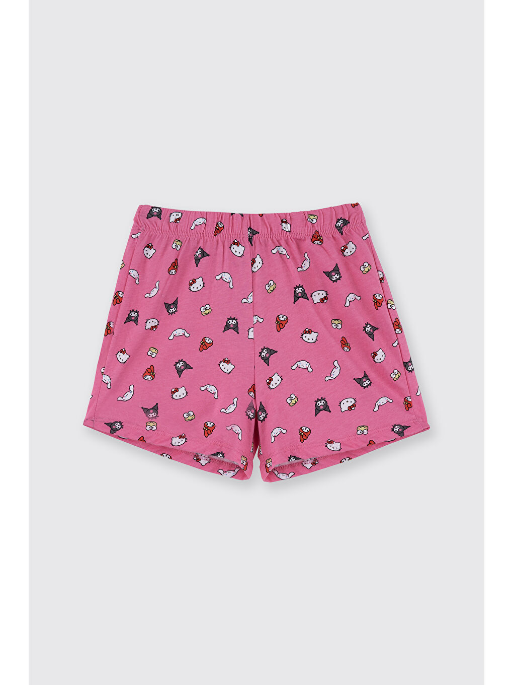 Kız Çocuk Hello Kitty Fuşya Pijama Takımı-4