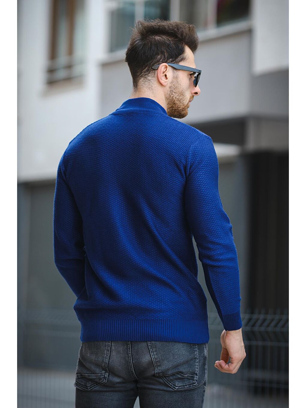 Mavi Seka 509 Slim Fit Petek Örgü Erkek Yarım Balıkçı Kazak-2