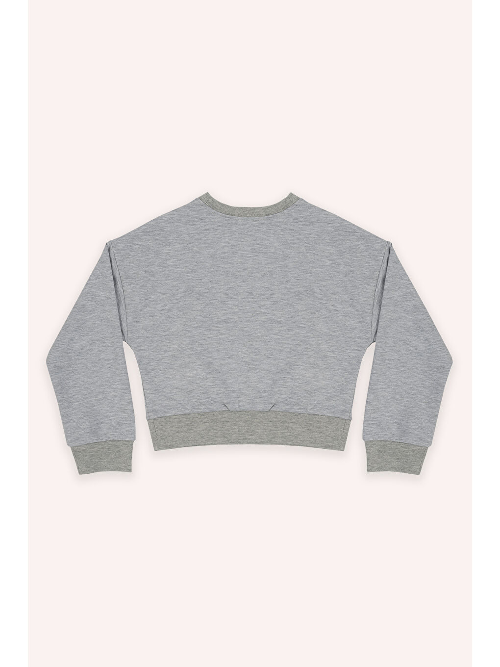 Gri Kız Çocuk Sweatshirt Pudra-2