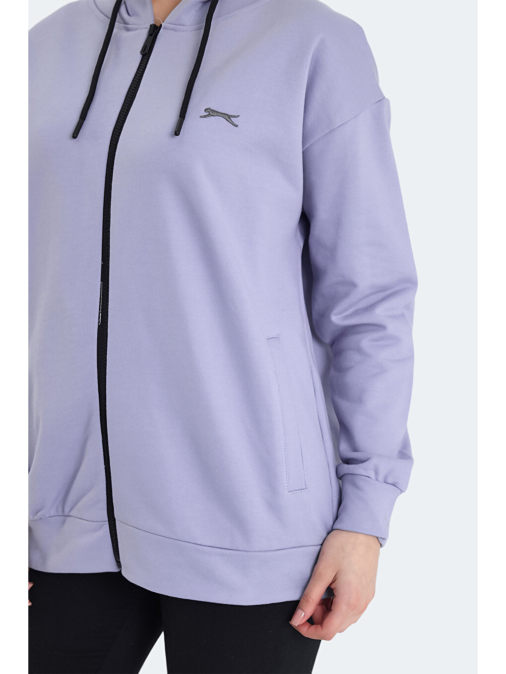 Kathleena 2 Li Set Kadın Oversıze Gri - Mor Sweatshırt-4