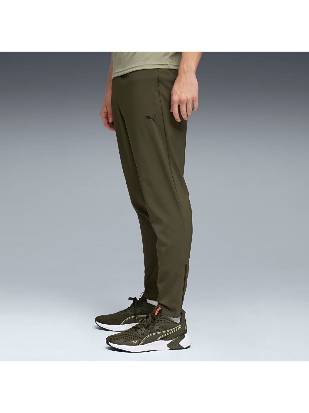 Yeşil TAD ESSENTIALS Erkek Dokuma Dar Paçalı Eşofman Altı-4